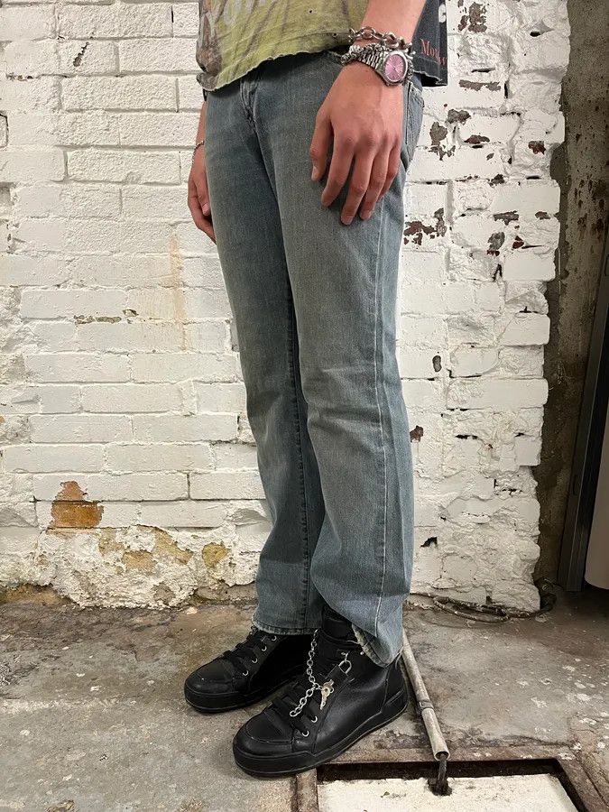 Vintage AW2003 Dolce & Gabbana Faded Light Blue Flared Jeans Size US 30 / EU 46 - 3 Thumbnail