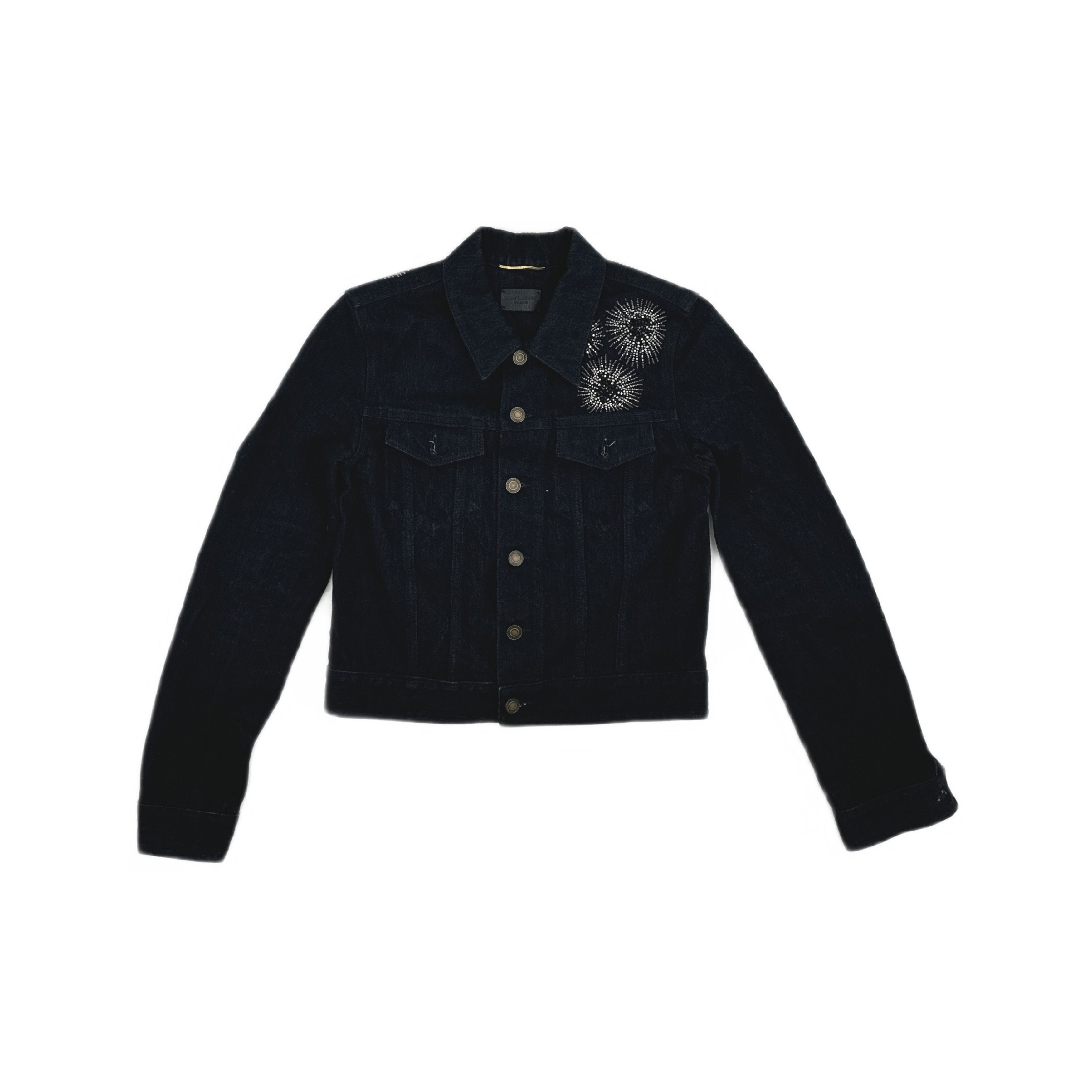 Saint Laurent Paris Saint Laurent Embellished Denim Jacket Size M Size M / US 6-8 / IT 42-44 - 1 Thumbnail