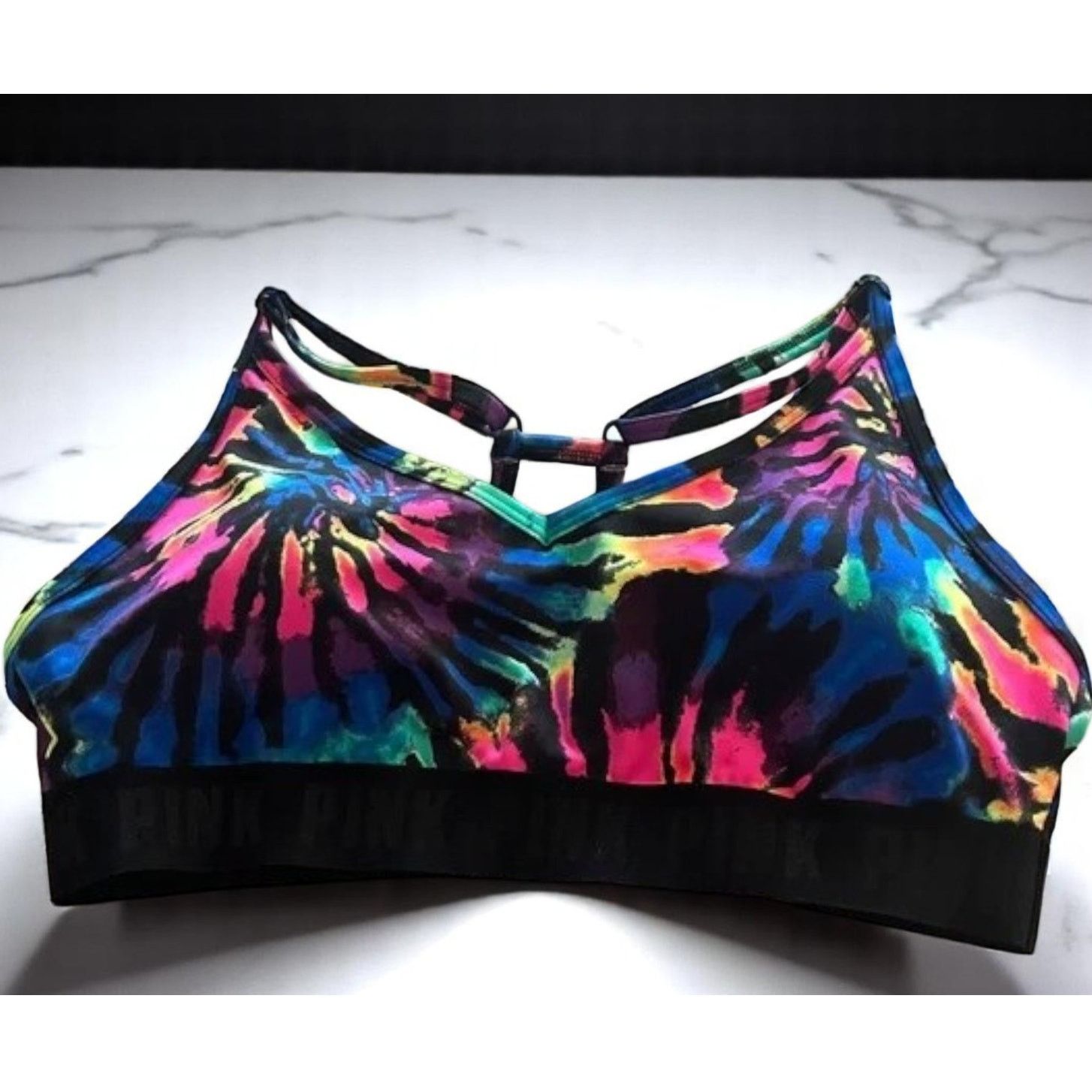 Pink NWT - Pink Victoria's Secret Rainbow Tie Dye Sports S|P Size 27" / US 4 / IT 40 - 1 Thumbnail