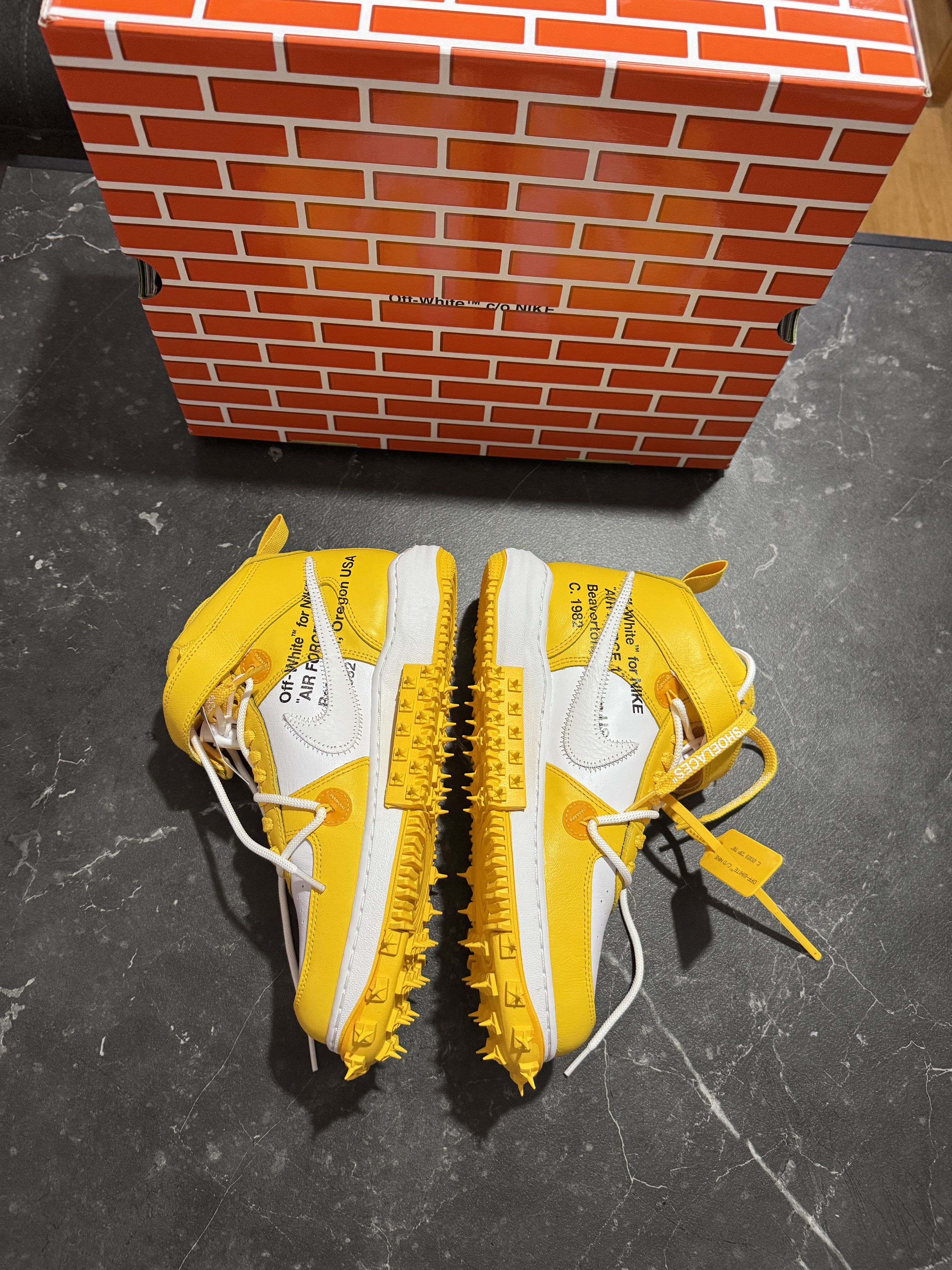 Nike × Off-White Nike x Off White Air Force 1 Mid Size US 12 / EU 45 - 7 Thumbnail