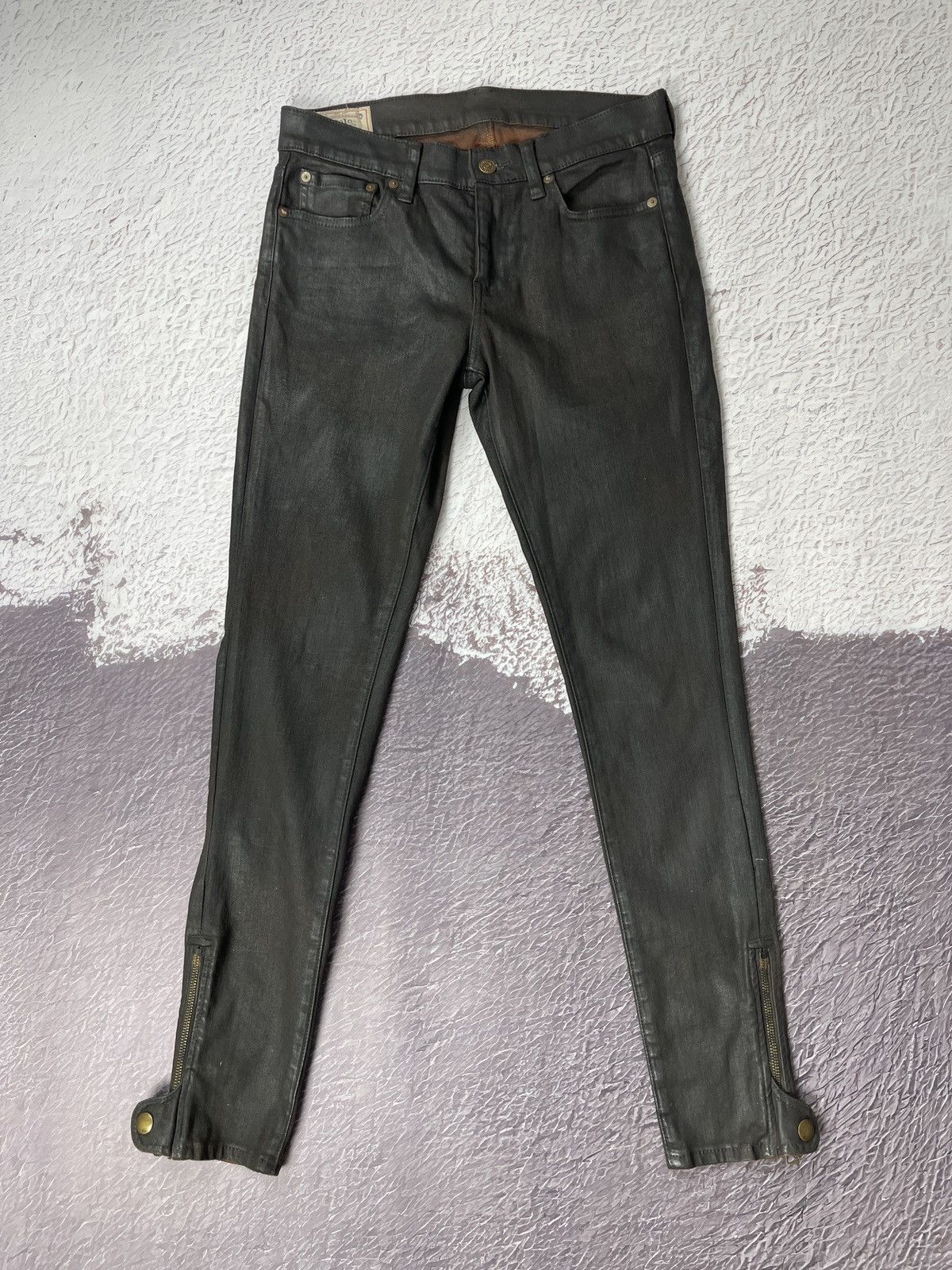 Polo Ralph Lauren Polo Ralph Lauren Talon zipper waxed style jeans pants Size 29" - 2 Thumbnail