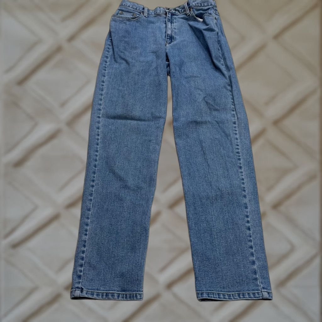 Liz Claiborne Liz Claiborne LizWear Jeans Womens 12 Blue Denim Medium Wash Straight 30x30 Size 34" / US 12 / IT 48 - 1 Thumbnail