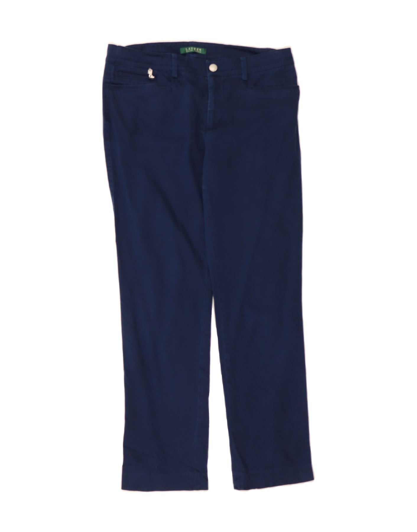 Ralph Lauren Womens Straight Casual Trousers US 6 Medium W32 L28 Navy Blu Size 26" / US 2 / IT 38 - 1 Thumbnail
