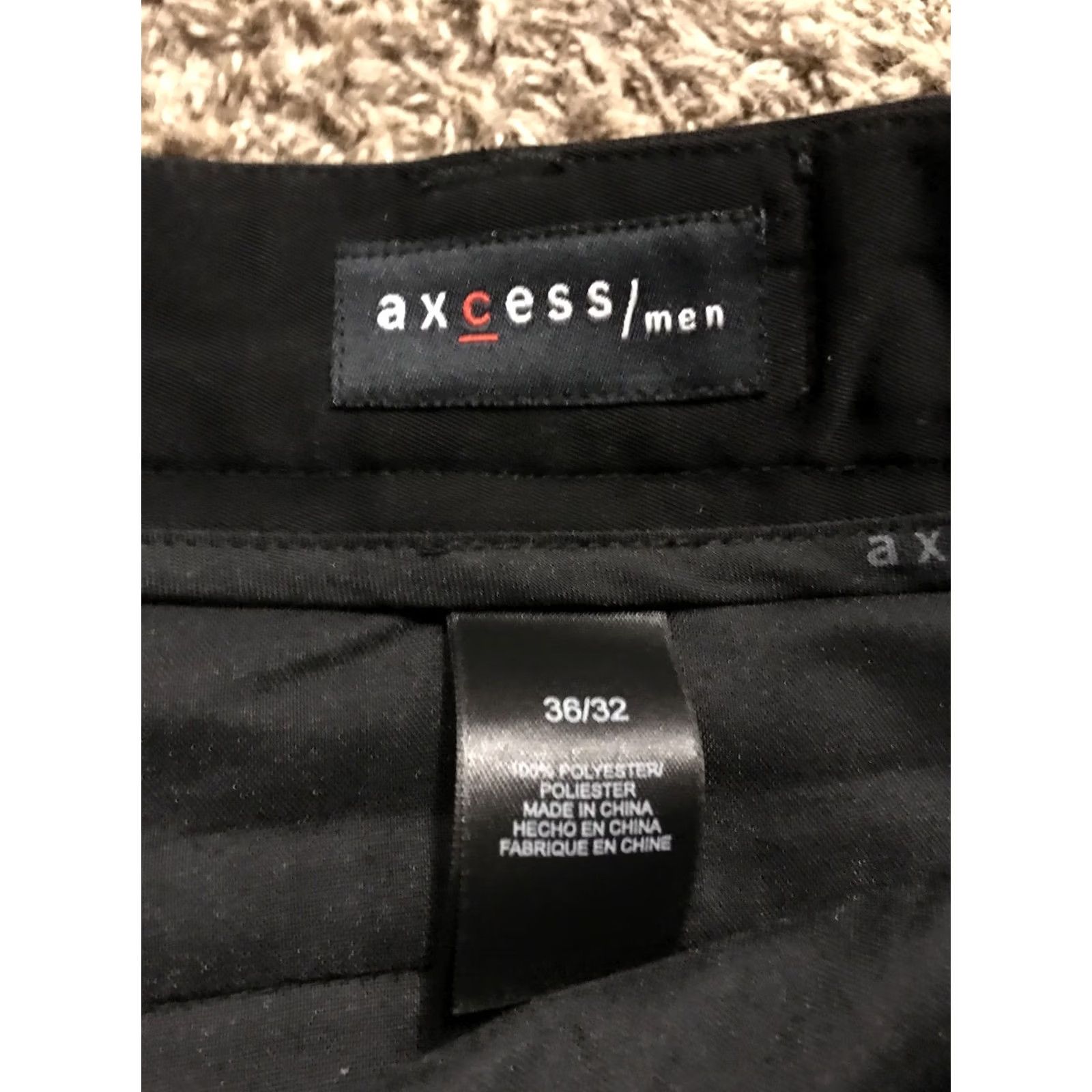 Vintage Axcess Dress Mens 36 Black pants polyester nwt a50 Size US 36 / EU 52 - 2 Thumbnail