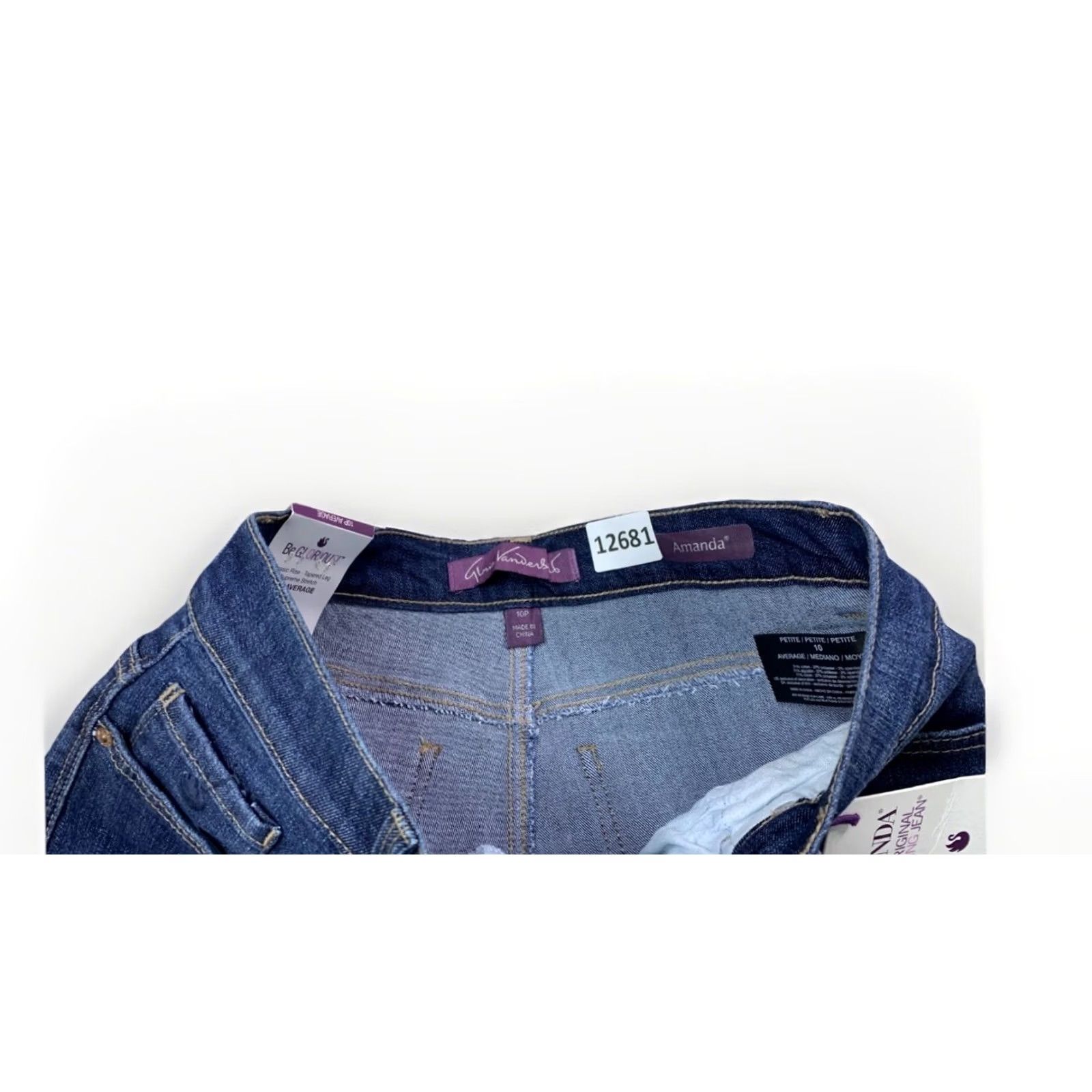 Gloria Vanderbilt Gloria Vanderbilt Amanda Slimming Jean Tapered Leg 10 Petite NWD-12681 Size 32" / US 10 / IT 46 - 3 Thumbnail
