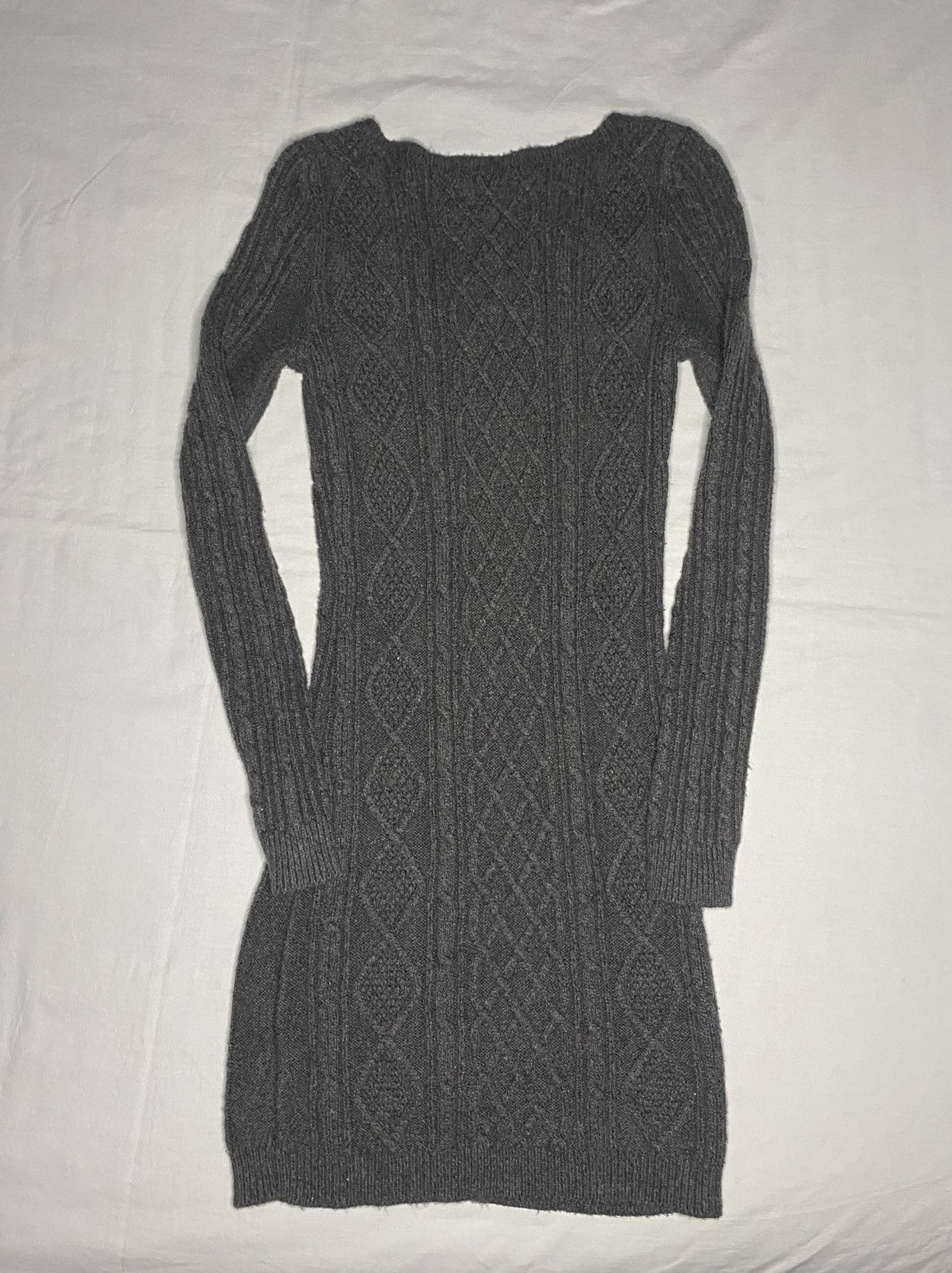 Abercrombie & Fitch Abercrombie Fitch Sweater Dress Sz Small Gray Ribbed Bodycon Size S / US 4 / IT 40 - 4 Thumbnail