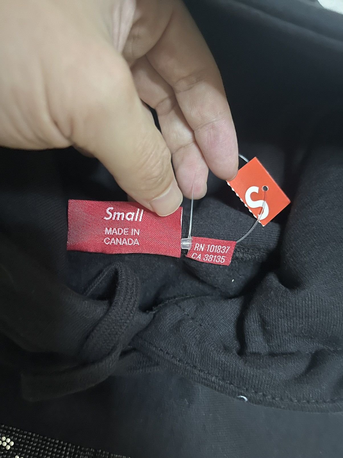 Supreme Supreme Swarovski box logo hooded black sweatershirt Size US S / EU 44-46 / 1 - 4 Thumbnail