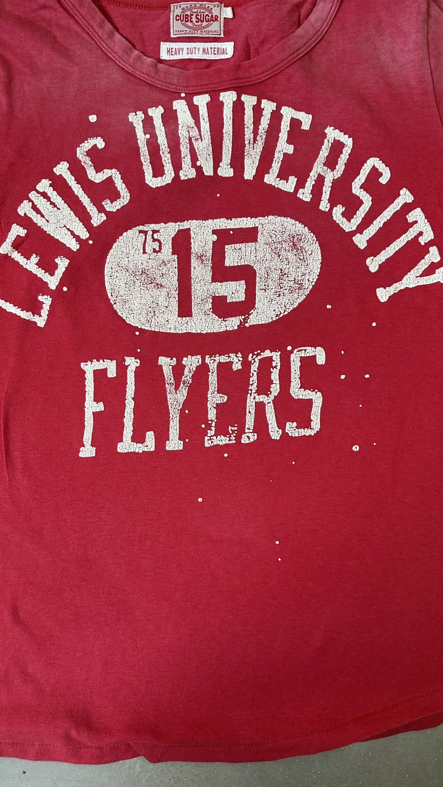 Japanese Brand VINTAGE CUBE SUGAR LEWIS UNIVERSITY FADED TEE Size US S / EU 44-46 / 1 - 2 Thumbnail