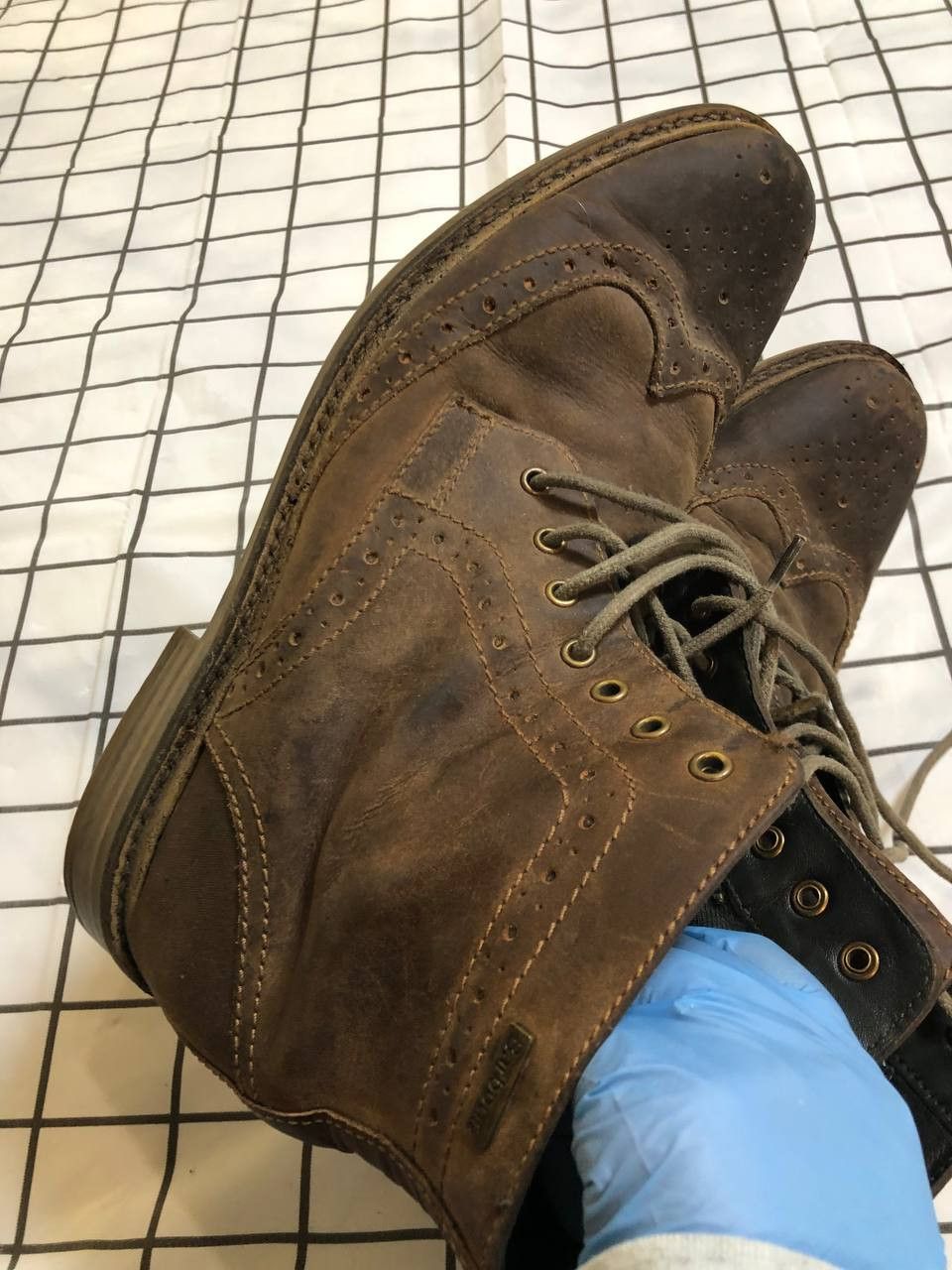 Barbour BARBOUR Dark Brown Oxford Leather Boots Size US 10 / EU 43 - 7 Thumbnail