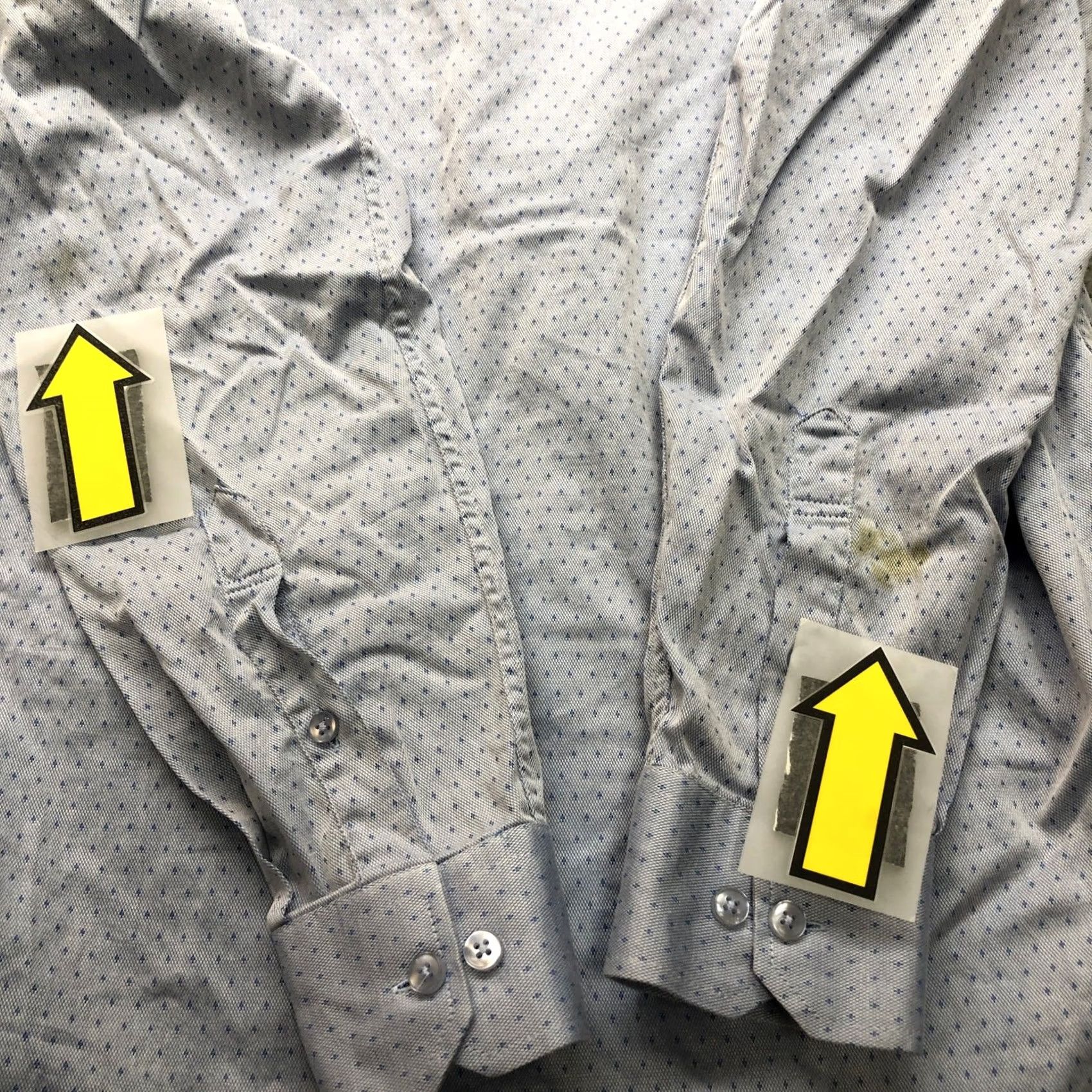 Burton VINTAGE Burton Dress Shirt Mens XL Long Sleeve Pocket Birds Eye Button Up Blue Size 46R - 4 Thumbnail