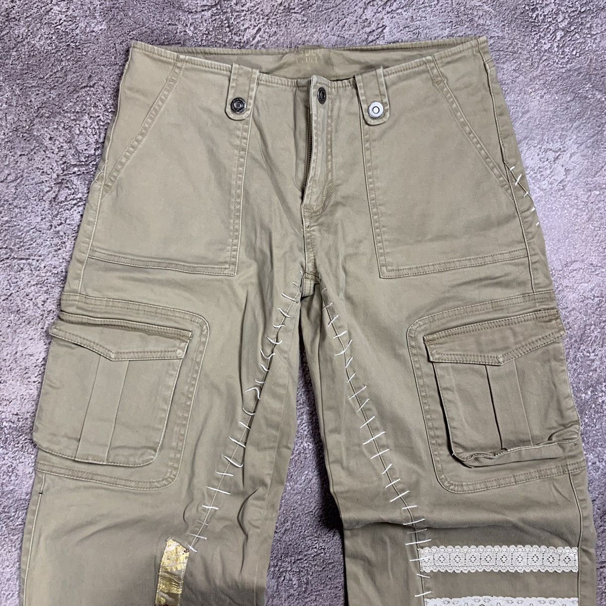 Vintage Vintage 90s Baggy Cargo Pants Flared Parachute Streetwear 31 Size US 31 - 3 Thumbnail