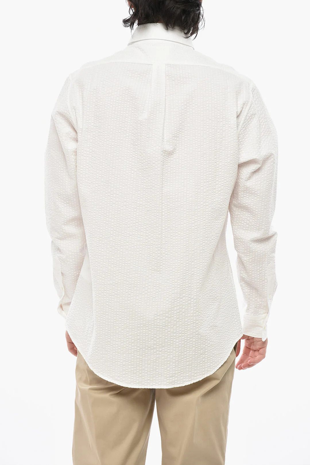 Givenchy og1mm0326 Textured Cotton Button-Down Shirt in White Size US XL / EU 56 / 4 - 2 Thumbnail