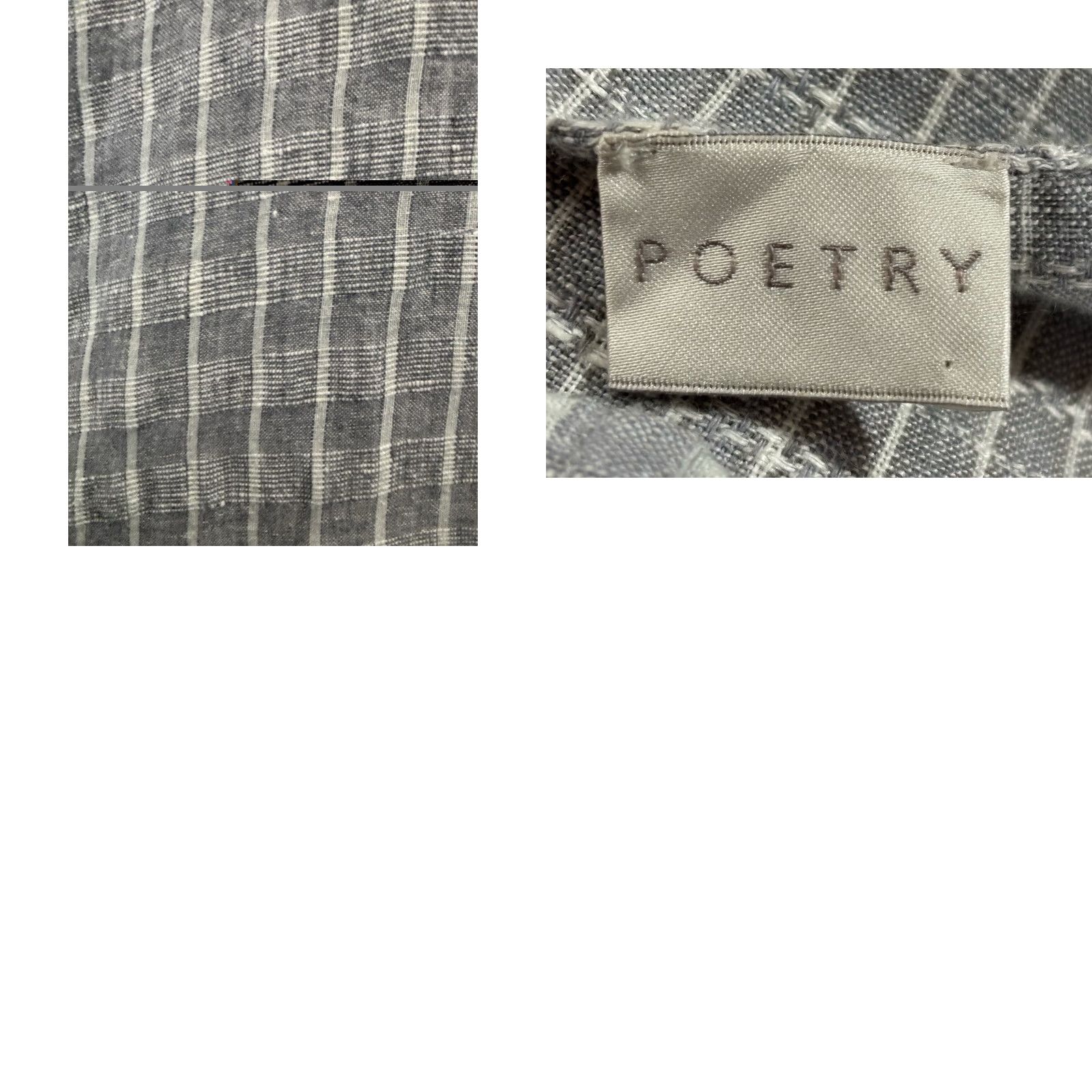 Vintage POETRY 100% Linen Kimono Jacket Women’s Large Regular 16/18 Grey White Check Lagenlook Minimal Pockets Lightweight Breathable Size XXL / US 16-18 / IT 52-54 - 8 Thumbnail
