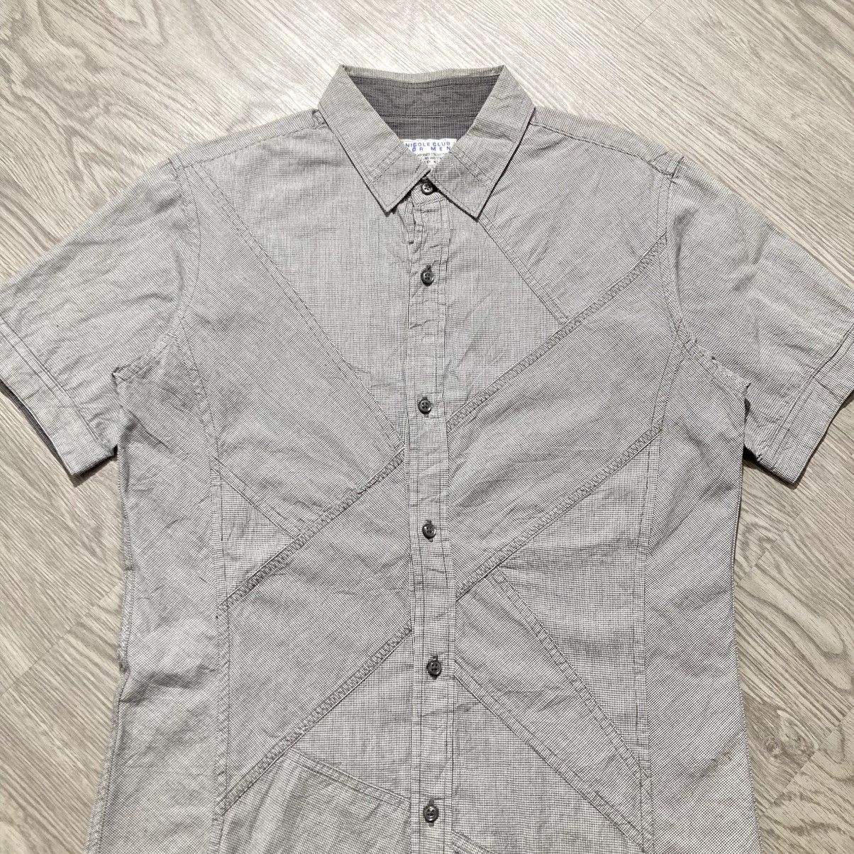 Japanese Brand 2000s Nicole Club For Men Asymetric Pattern Button Up Shirt Size US M / EU 48-50 / 2 - 2 Thumbnail