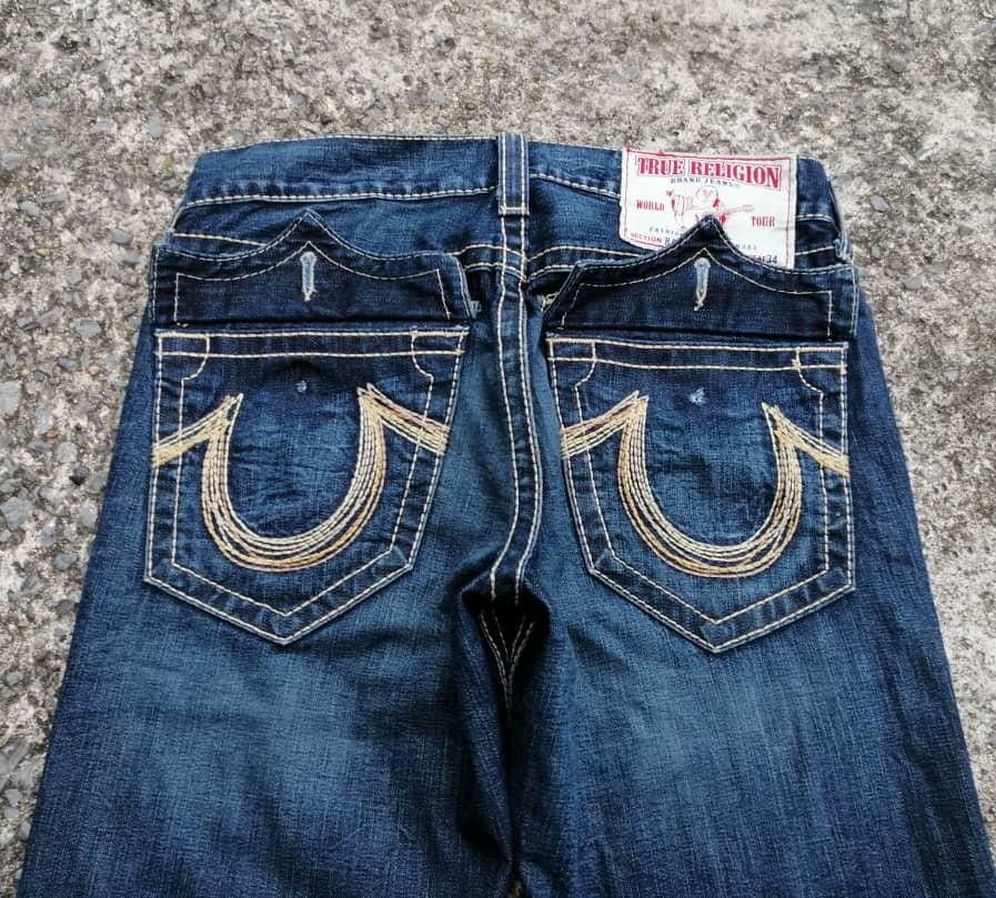 True Religion True Religion Rainbow Billy Distressed Denim Jeans Size US 32 / EU 48 - 3 Thumbnail