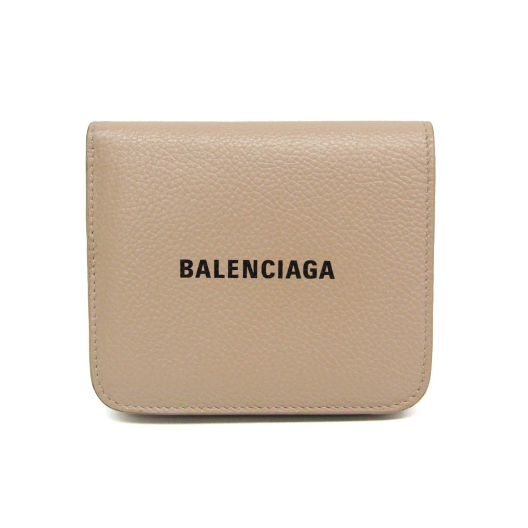 Balenciaga Balenciaga Compact Wallet 594216 Men,Women Leather Wallet (bi-fold) Light Beige Size ONE SIZE - 1 Thumbnail