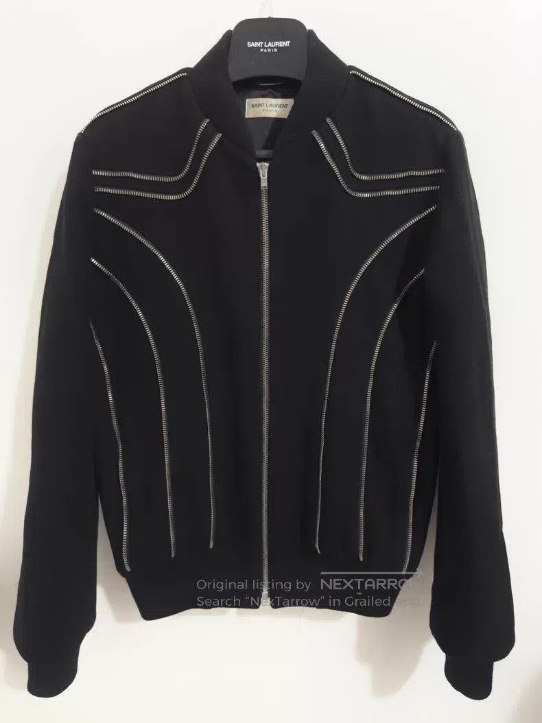 Saint Laurent Paris Saint Laurent Paris Wool Black Samurai Multi-Zipper Baseba Size US S / EU 44-46 / 1 - 1 Thumbnail