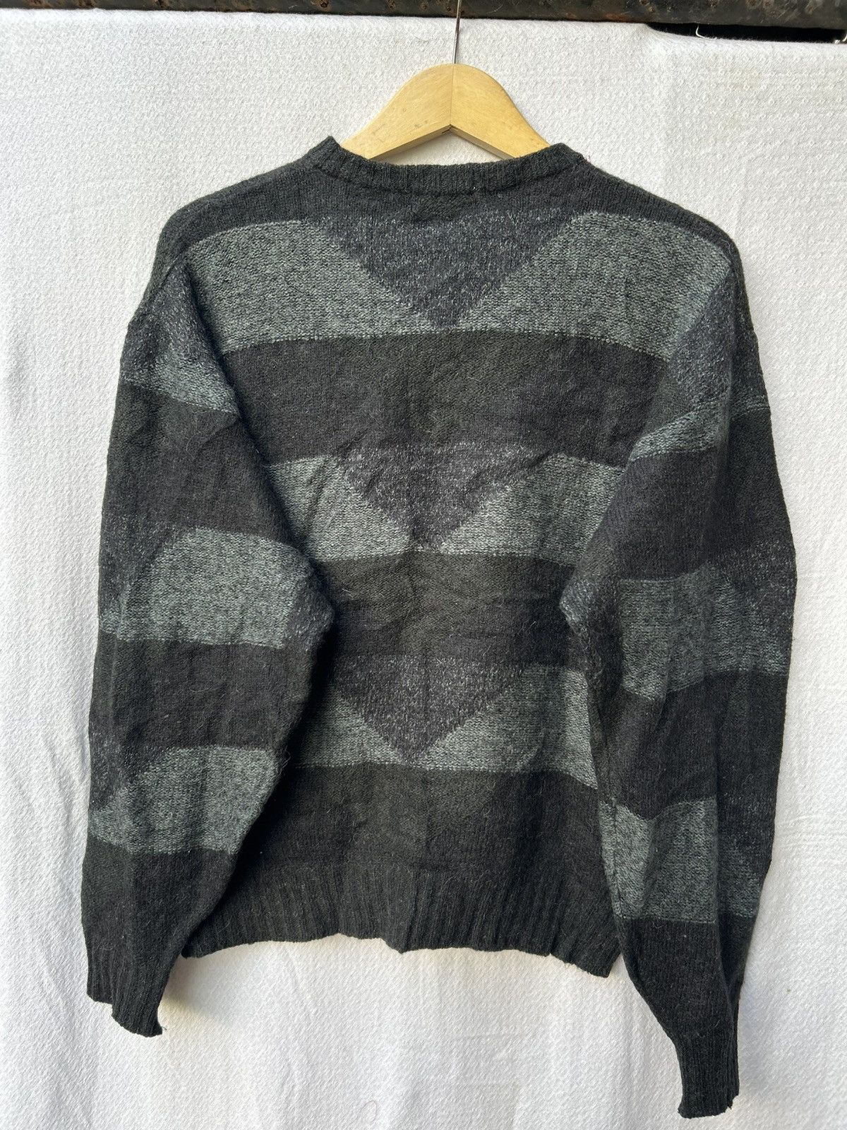 If Six Was Nine × Japanese Brand × Le Grande Bleu (L.G.B.) Glaser Japanese Mohair Grunge Striped Knit Style Size US L / EU 52-54 / 3 - 2 Thumbnail