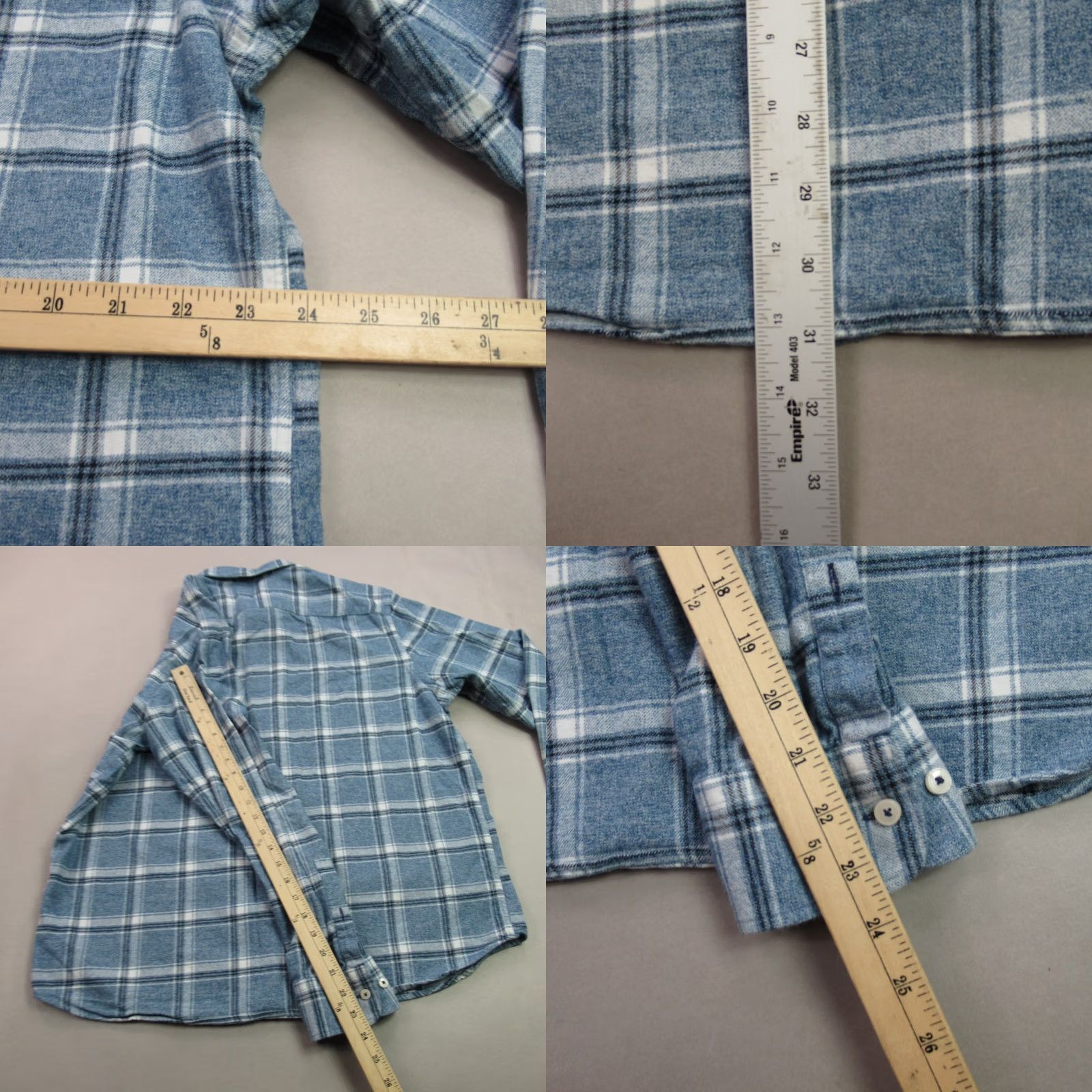 UNTUCKit UNTUCKit Shirt Mens 2XL Long Sleeve Button Front Casual Plaid Slim Fit Blue Shirt Size US XXL / EU 58 / 5 - 8 Thumbnail