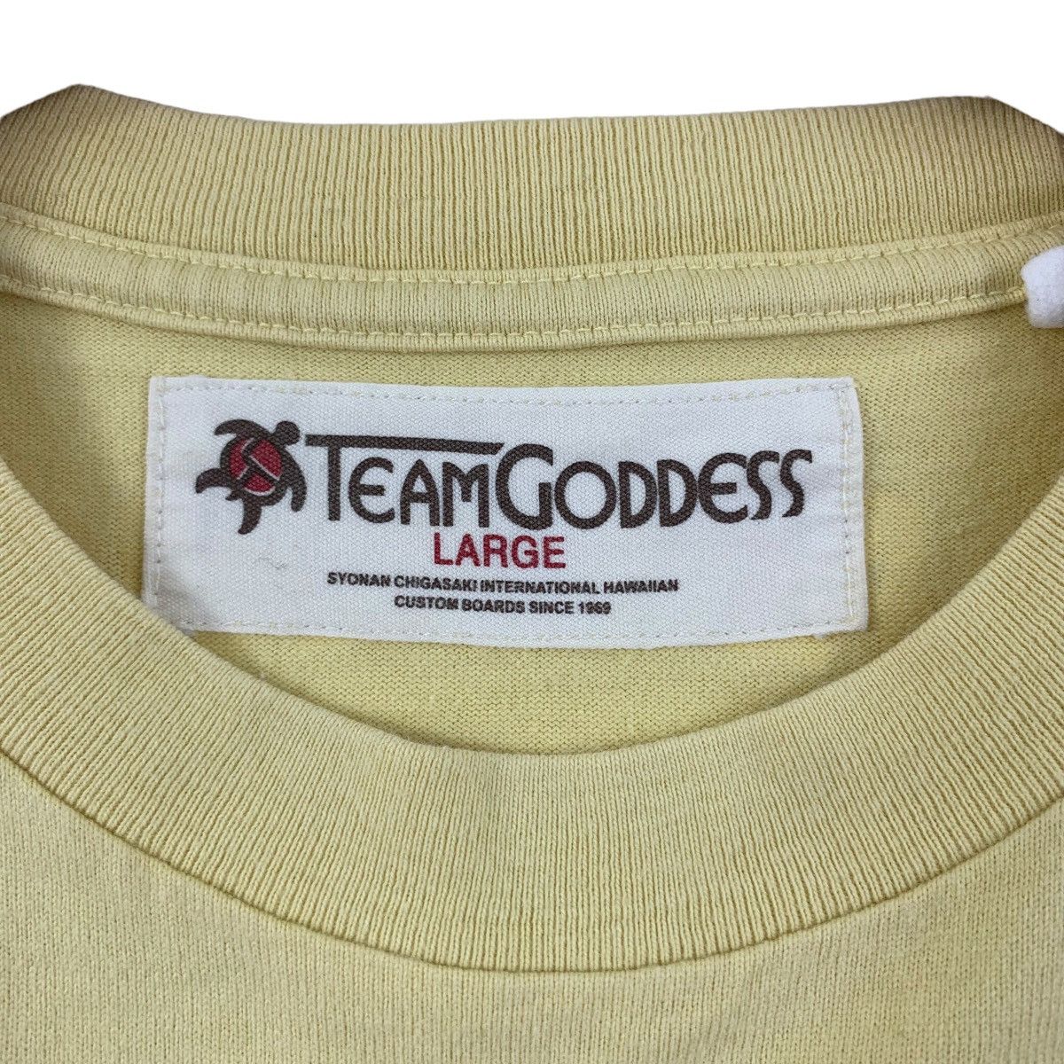 Vintage TEAM GODDESS HAWAII Mahalo Aloha Surfteam Tee Shirt Size L / US 10 / IT 46 - 6 Thumbnail