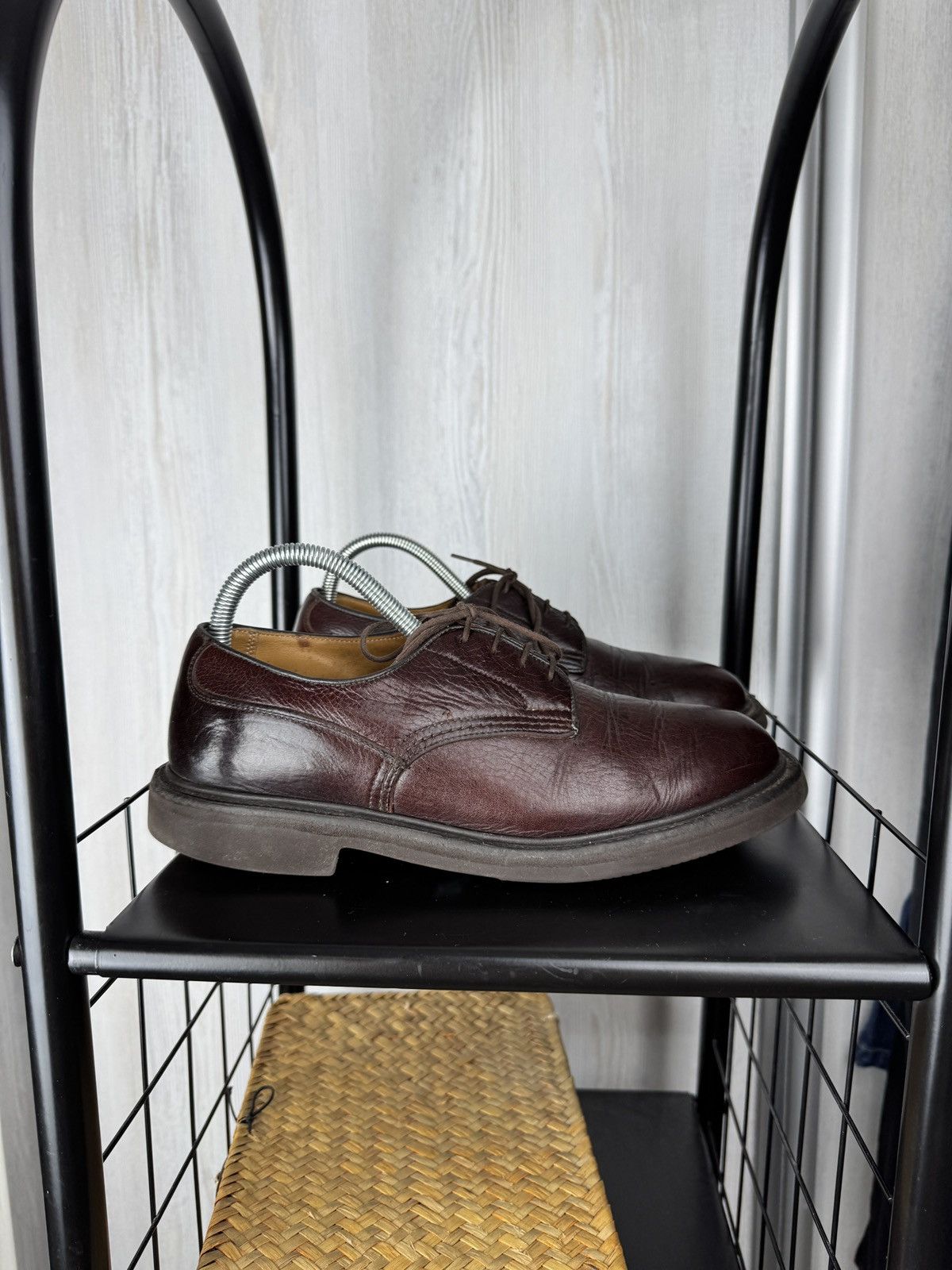 Tricker's Tricker’s Burgundy Brown Woodstock Derby Kudu Leather Shoes Size US 8 / EU 41 - 1 Thumbnail