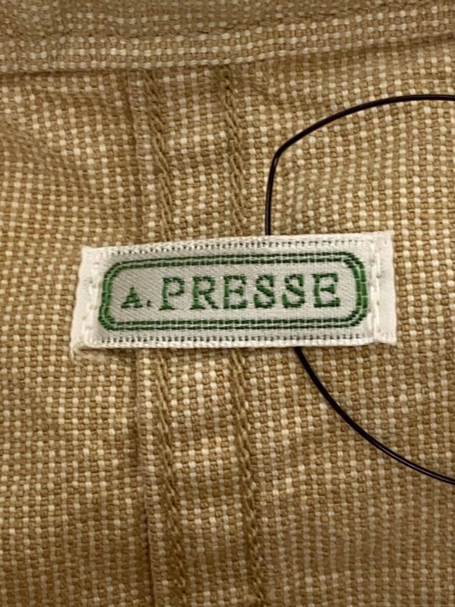 A.PRESSE Beige Cotton Jacket Size US L / EU 52-54 / 3 - 4 Thumbnail