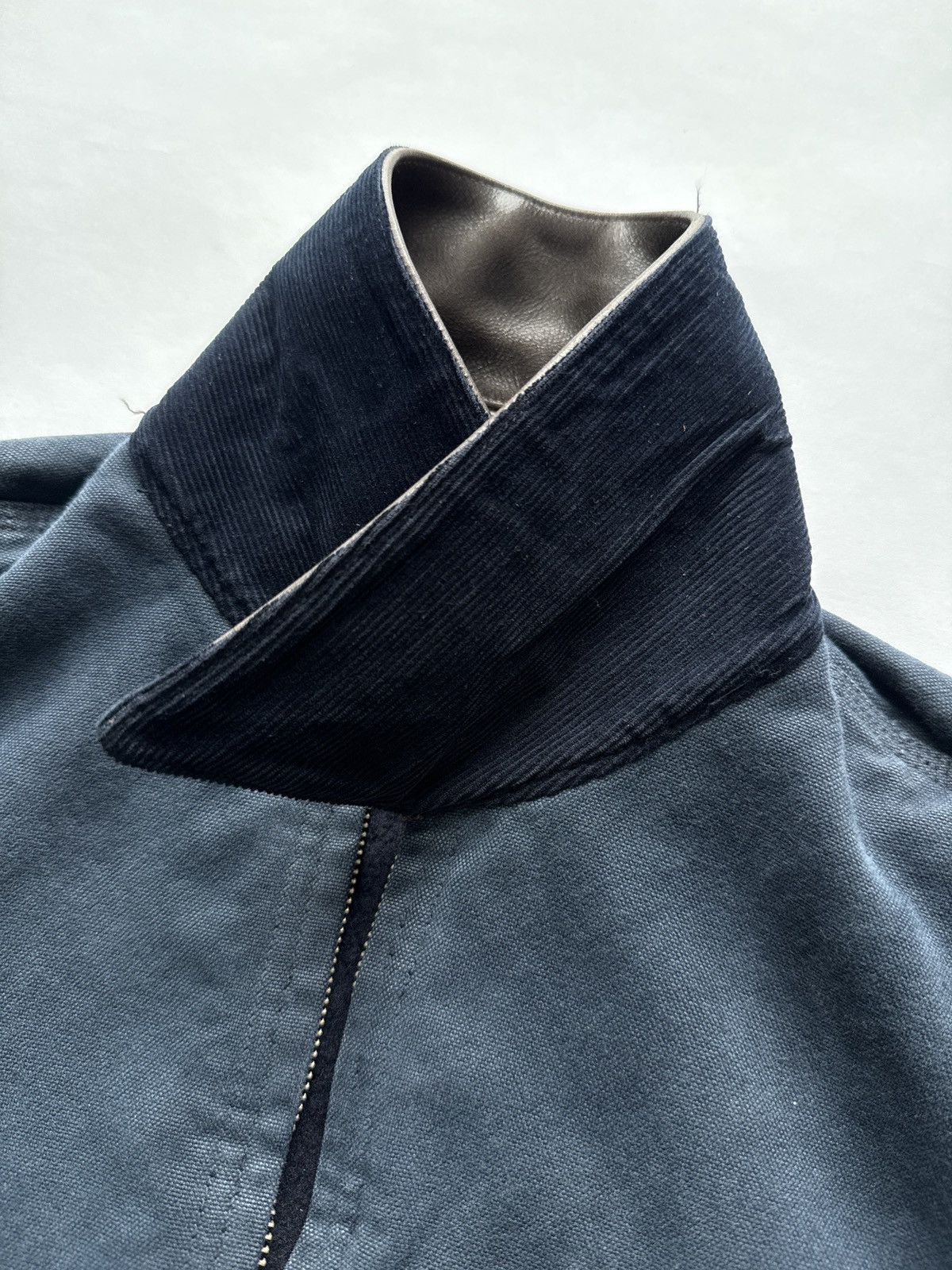 Vuja De VUJA DÉ KIRK HEAVY WORK JACKET IN CANVAS & NAPPA LEATHER Size US S / EU 44-46 / 1 - 8 Thumbnail
