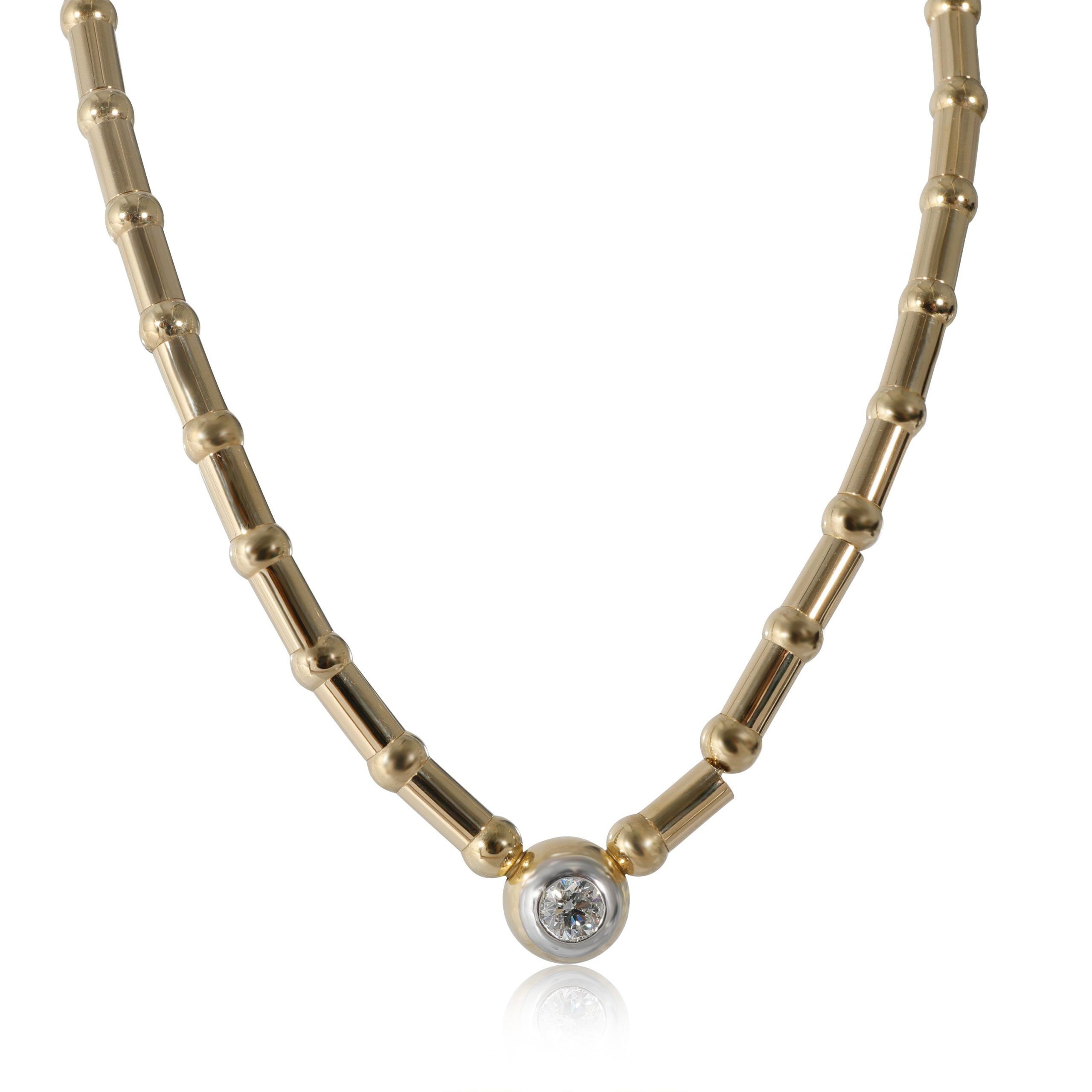 Chopard Vintage Les Chaines Diamond Necklace in 18K Yellow Gold H SI1 0.53 Ctw