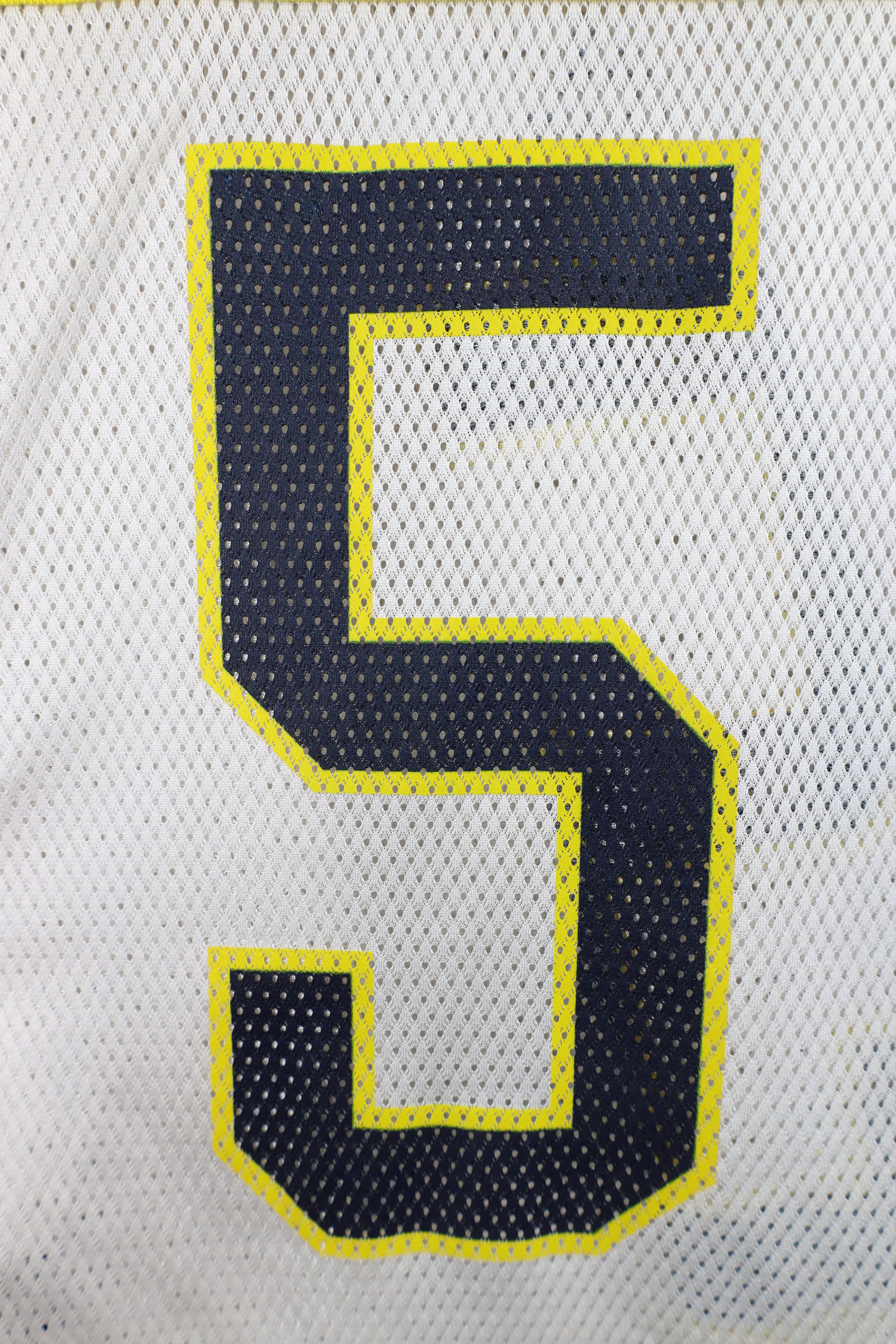 Adidas × Vintage Vintage Adidas University of Michigan Jersey White #5 Size US XXL / EU 58 / 5 - 12 Thumbnail