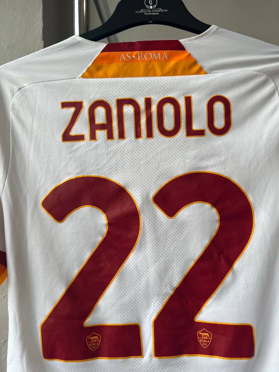 New Balance 2021/22 AS ROMA #22 ZANIOLO AWAY SOCCER JERSEY SHIRT SZ M Size US M / EU 48-50 / 2 - 11 Thumbnail