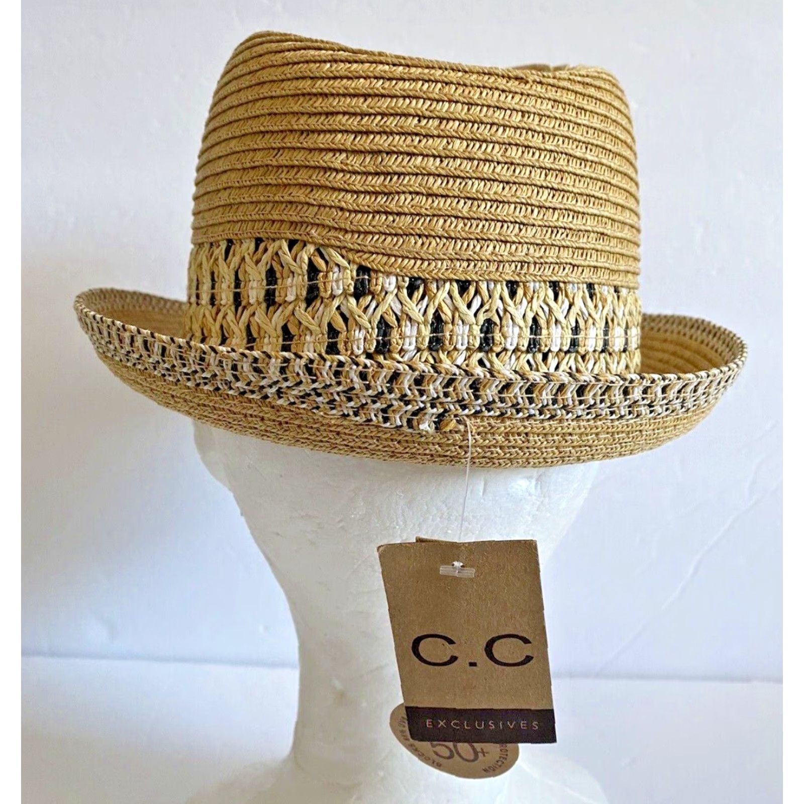 Vintage NWT C.C Exclusives Brown Hat UV Protection UPF 50+ Paper Polyester One Size Women Beach Outdoor Sunglasses? Size ONE SIZE - 5 Thumbnail