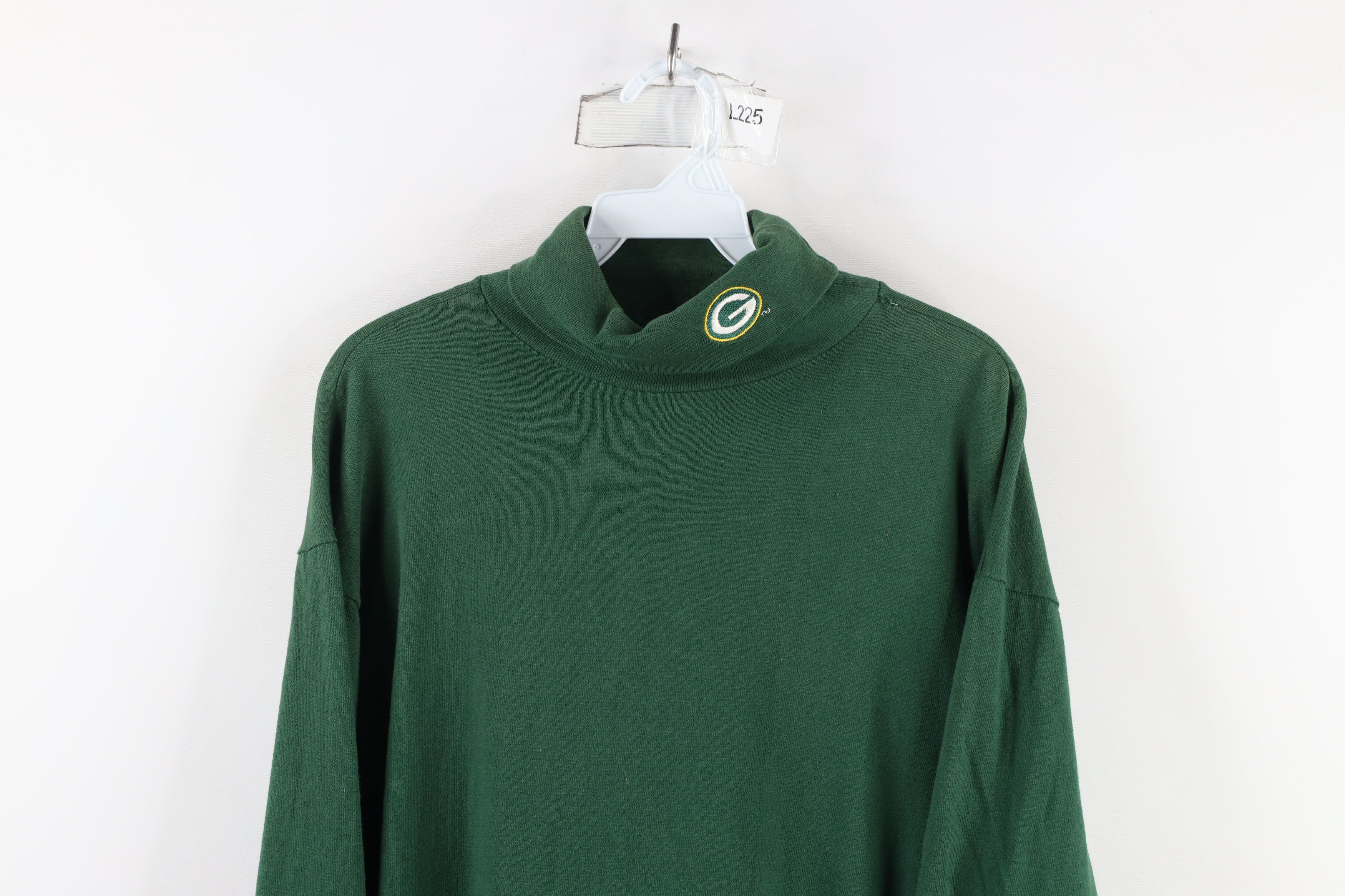 Vintage Vintage 90s Packers Football Turtleneck T-Shirt Green USA Size US L / EU 52-54 / 3 - 2 Thumbnail