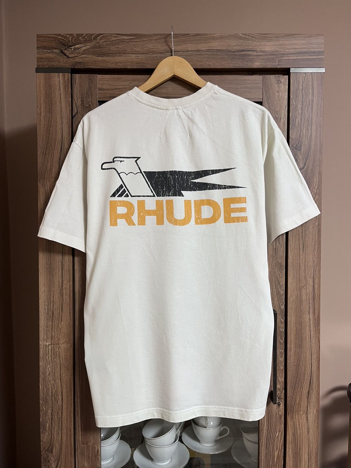 Rhude Vintage Rhude Tee Off-White Big Logo S Size US S / EU 44-46 / 1 - 1 Thumbnail