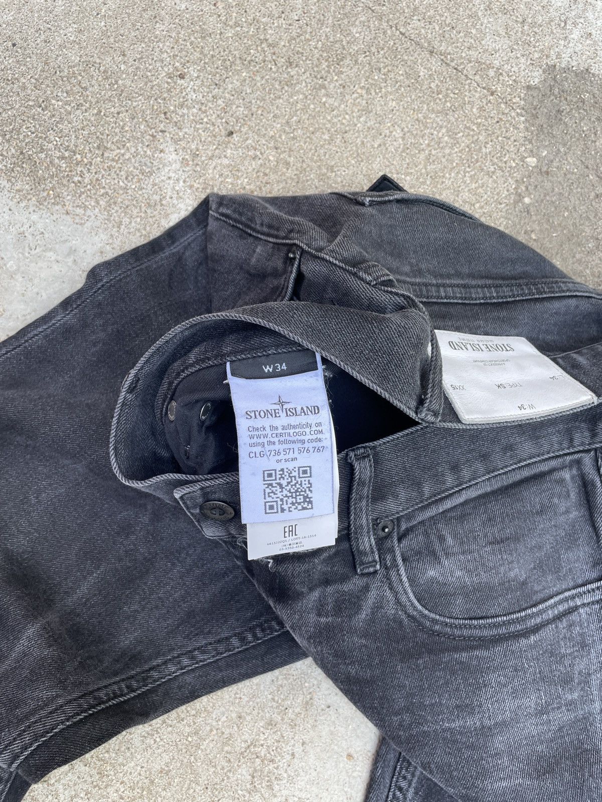 Stone Island Stone Island Faded Black Slim-Fit Denim Jeans Size US 34 / EU 50 - 5 Thumbnail