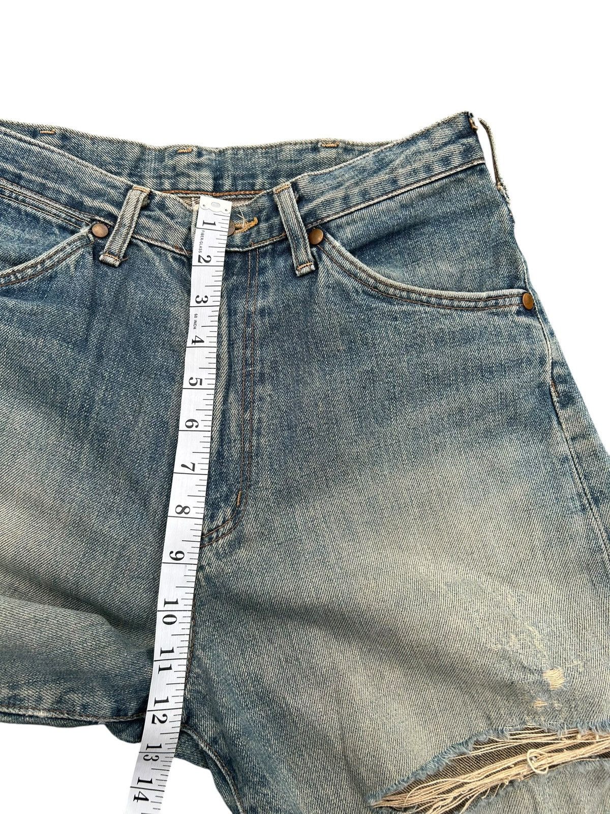 Kapital Vintage Wrangler Blue Bell Selvedge Thrashed Denim Jeans Size US 30 / EU 46 - 18 Thumbnail