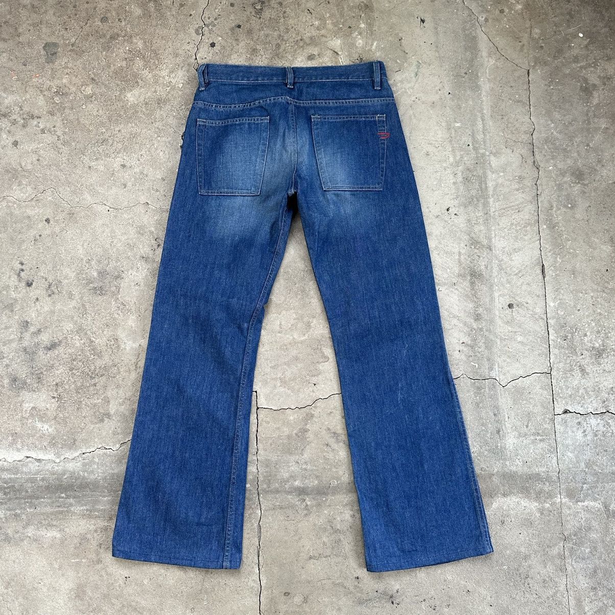 Diesel Vintage Diesel Flared Jeans Faded Wide Baggy Japanese Y2K Size US 31 - 7 Thumbnail