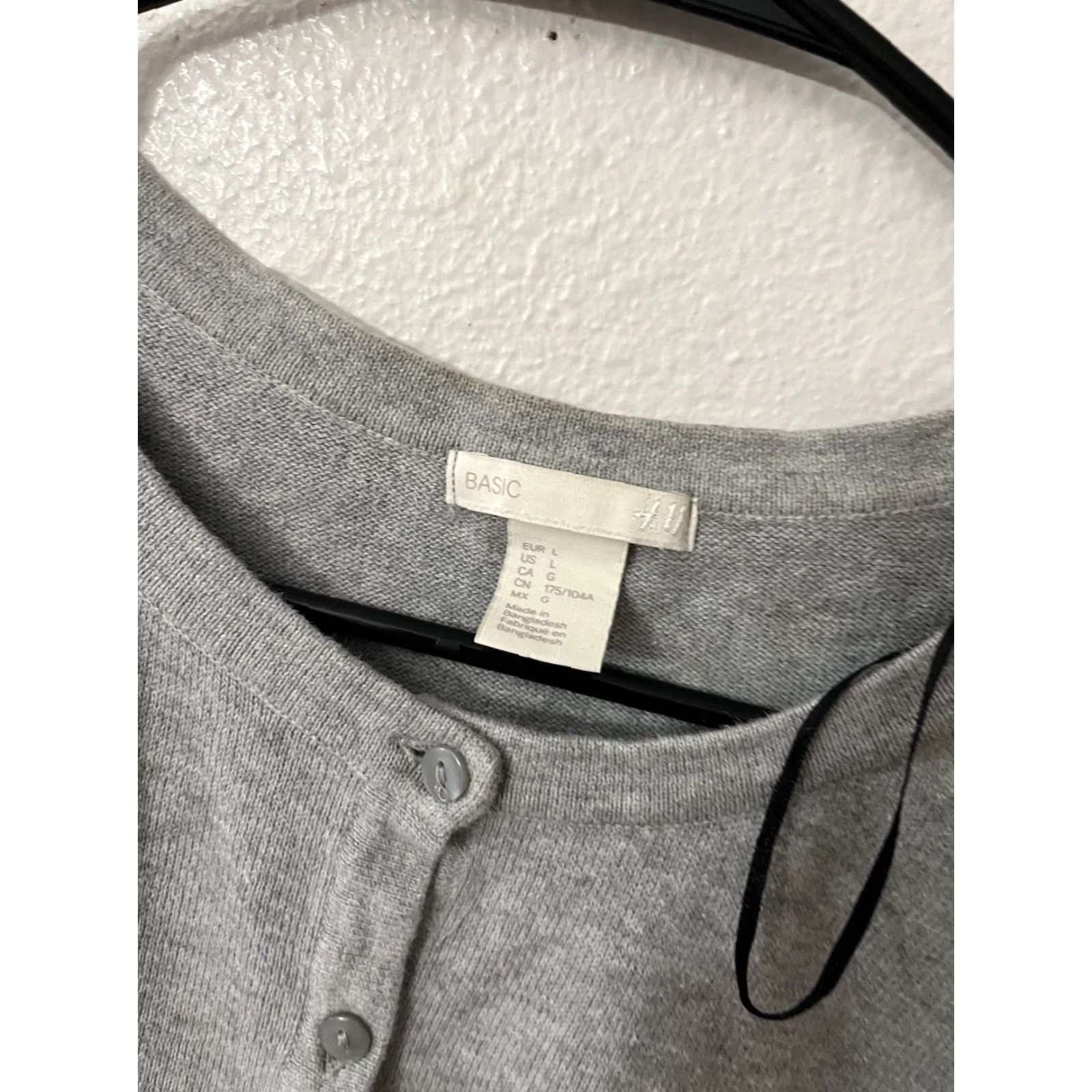 H&M VINTAGE H&M Cardigan Sweater Shirt Woman XS Gray Button Front Long Sleeve Size L Size L / US 10 / IT 46 - 3 Thumbnail