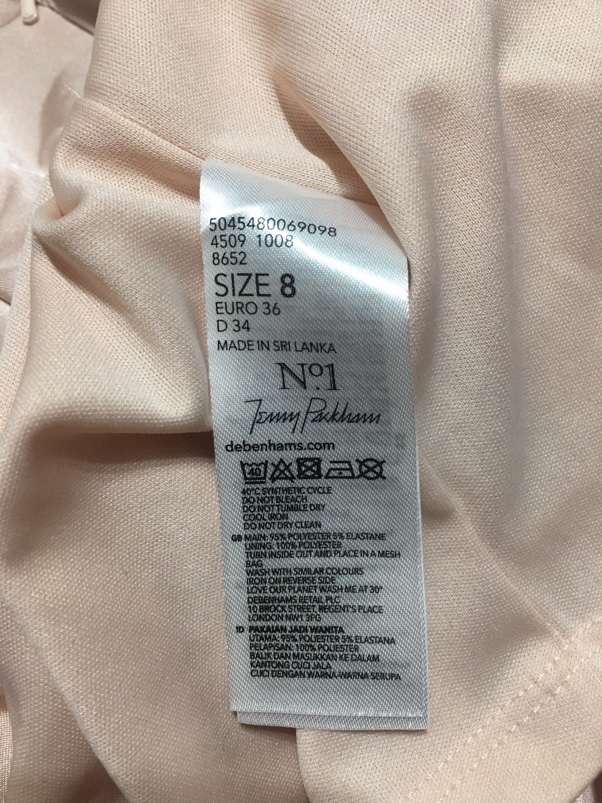 Jenny Packham Jenny Packham Draped Pink Jersey Evening Maxi Dress UK8 EU36 Size S / US 4 / IT 40 - 9 Thumbnail