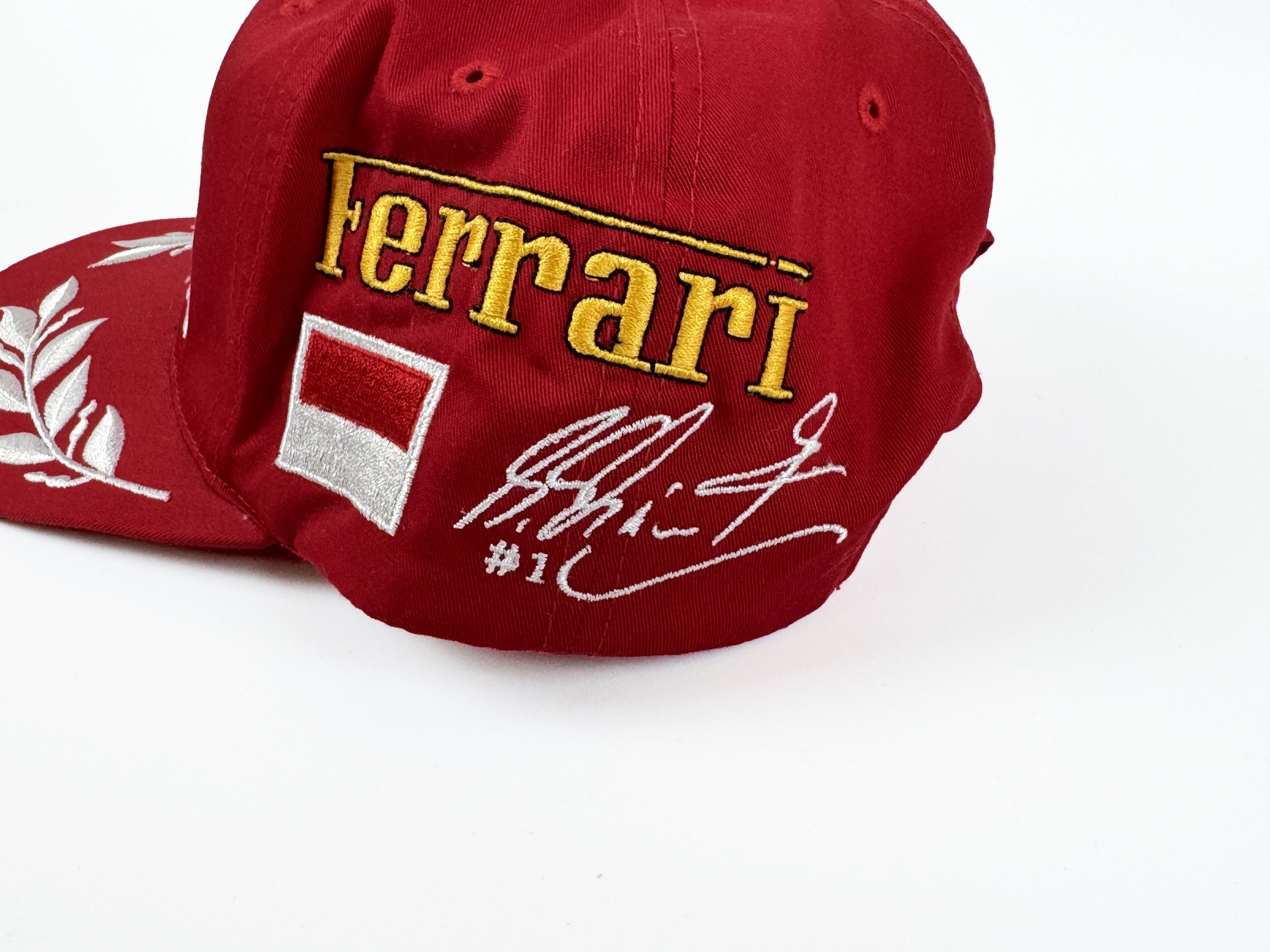 Vintage RARE Vtg Michael Schumacher 1 FERRARI DEKRA Formula 1 Cap Size ONE SIZE - 4 Thumbnail