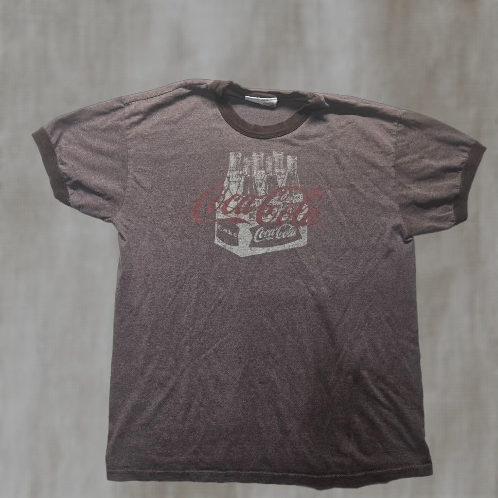 Vintage Coca-Cola Shirt Brown Bottle Logo Promo Casual Tee Adult Mens XL Cotton Polyester Graphic Print Logo Athletic Fit Short Sleeve Vintage: No Size US XL / EU 56 / 4 - 1 Thumbnail