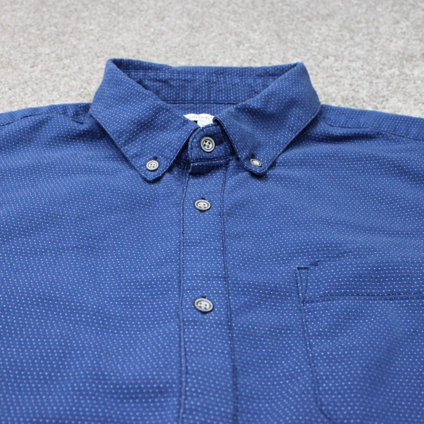 Carbon2Cobalt Carbon 2 Cobalt Shirt Mens Large Blue Geometric Pointillism Cotton Long Sleeve Size US L / EU 52-54 / 3 - 5 Thumbnail