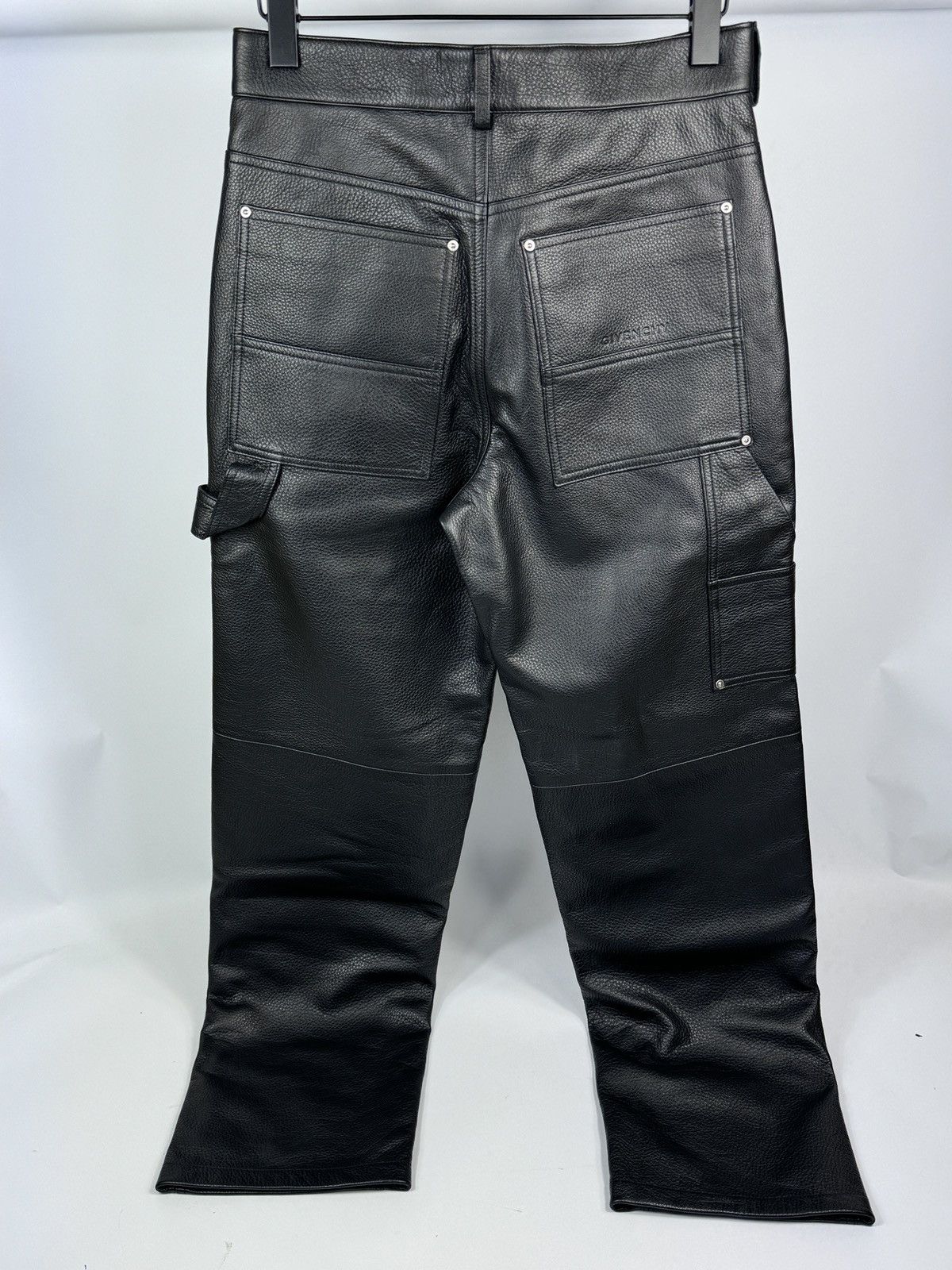 Givenchy BY MATHEW WILLIAMS LEATHER CARPENTER PANTS Size US 30 / EU 46 - 2 Thumbnail