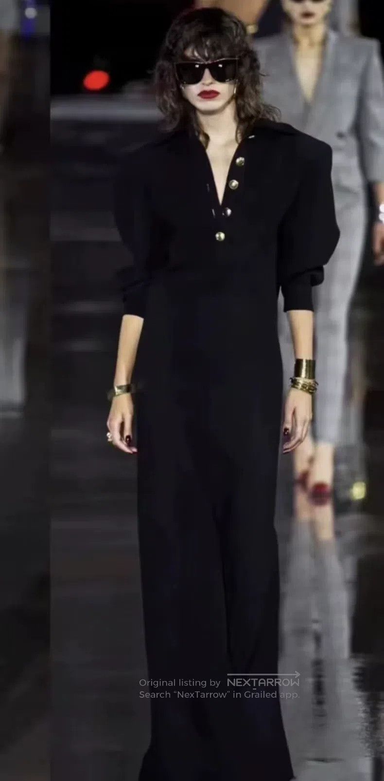 Saint Laurent Paris Saint Laurent Paris Solid Color Pointed Collar Long-sleeve Size XS / US 0-2 / IT 36-38 - 9 Thumbnail