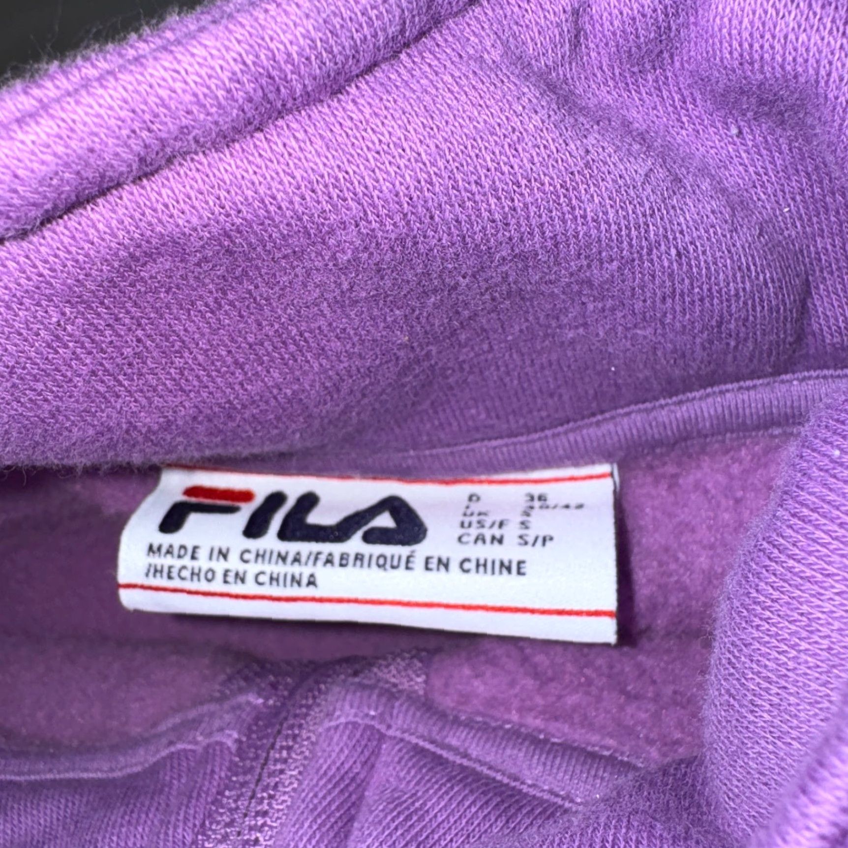 Fila FILA Womens Small Purple Gray Colorblock 1/4 Zip Sweatshirt Y2K Sweatshirt Crew Mock Neck Zip Colorblock Size S / US 4 / IT 40 - 4 Thumbnail
