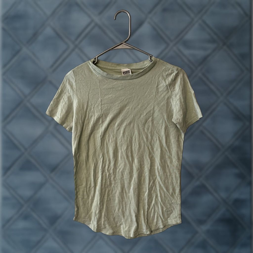 Victoria's Secret Victoria Secret PINK T-Shirt Color Green Sz XS Scoop Neck Short Sleeve cotto Size XS / US 0-2 / IT 36-38 - 1 Thumbnail