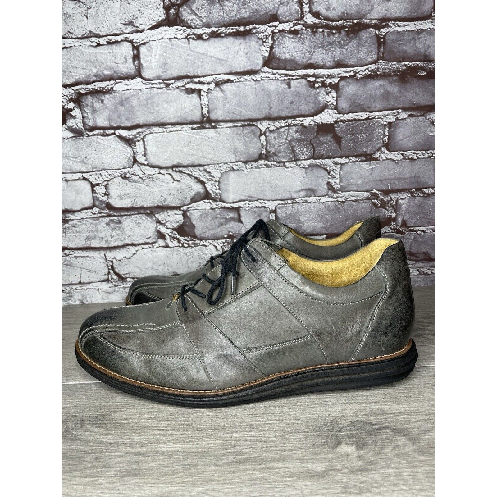 Sandro Moscoloni Sandro Moscoloni Gray Leather Bicycle Toe Oxfords Lace Shoes Size US 13 / EU 46 - 1 Thumbnail
