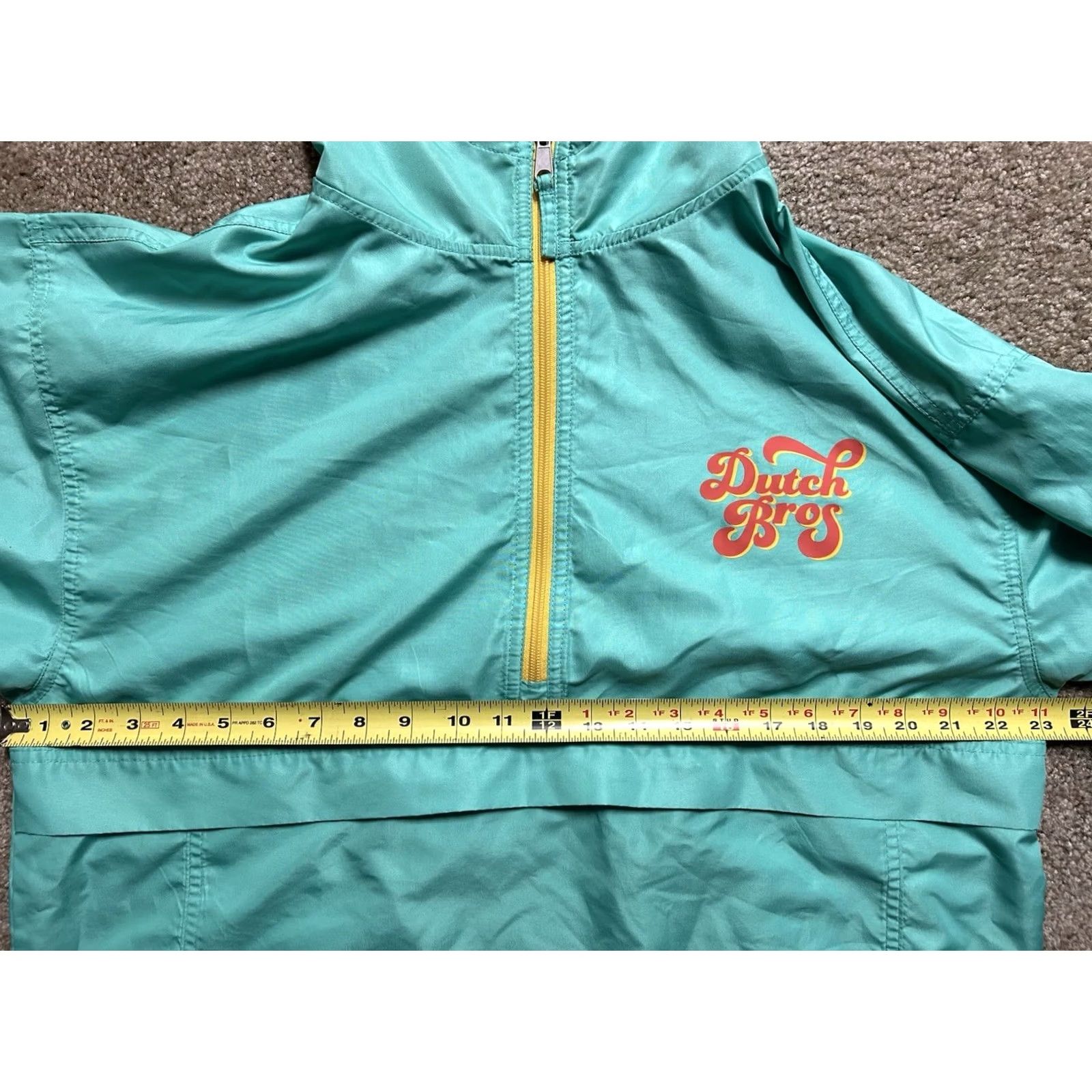 Logo 7 Dutch Bros Coffee Windbreaker Jacket Mens Size L Green Logo Hooded Zip Lightweight Casual Workwear Size US L / EU 52-54 / 3 - 7 Thumbnail