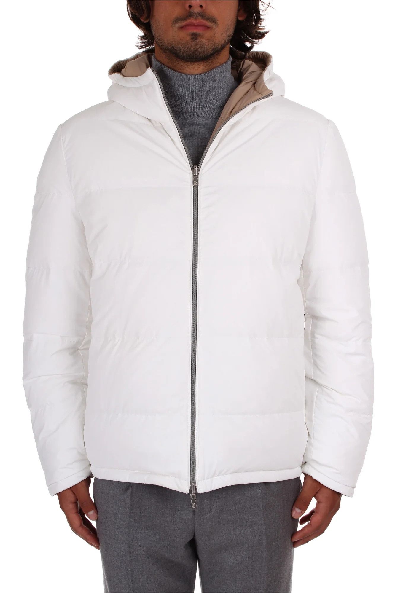 Brunello Cucinelli 0924 Wr Padded Jacket in Open White Size US XL / EU 56 / 4 - 1 Thumbnail