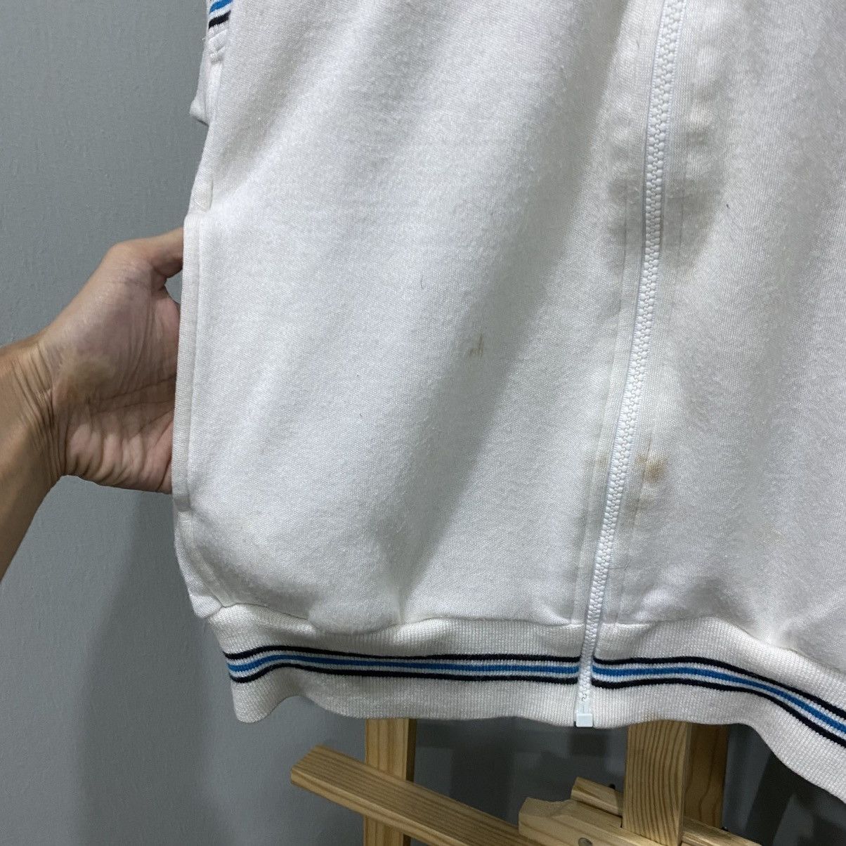 Christian Dior Monsieur Vintage Christian Dior Monsieur Striped Track Jacket White Size US XL / EU 56 / 4 - 6 Thumbnail