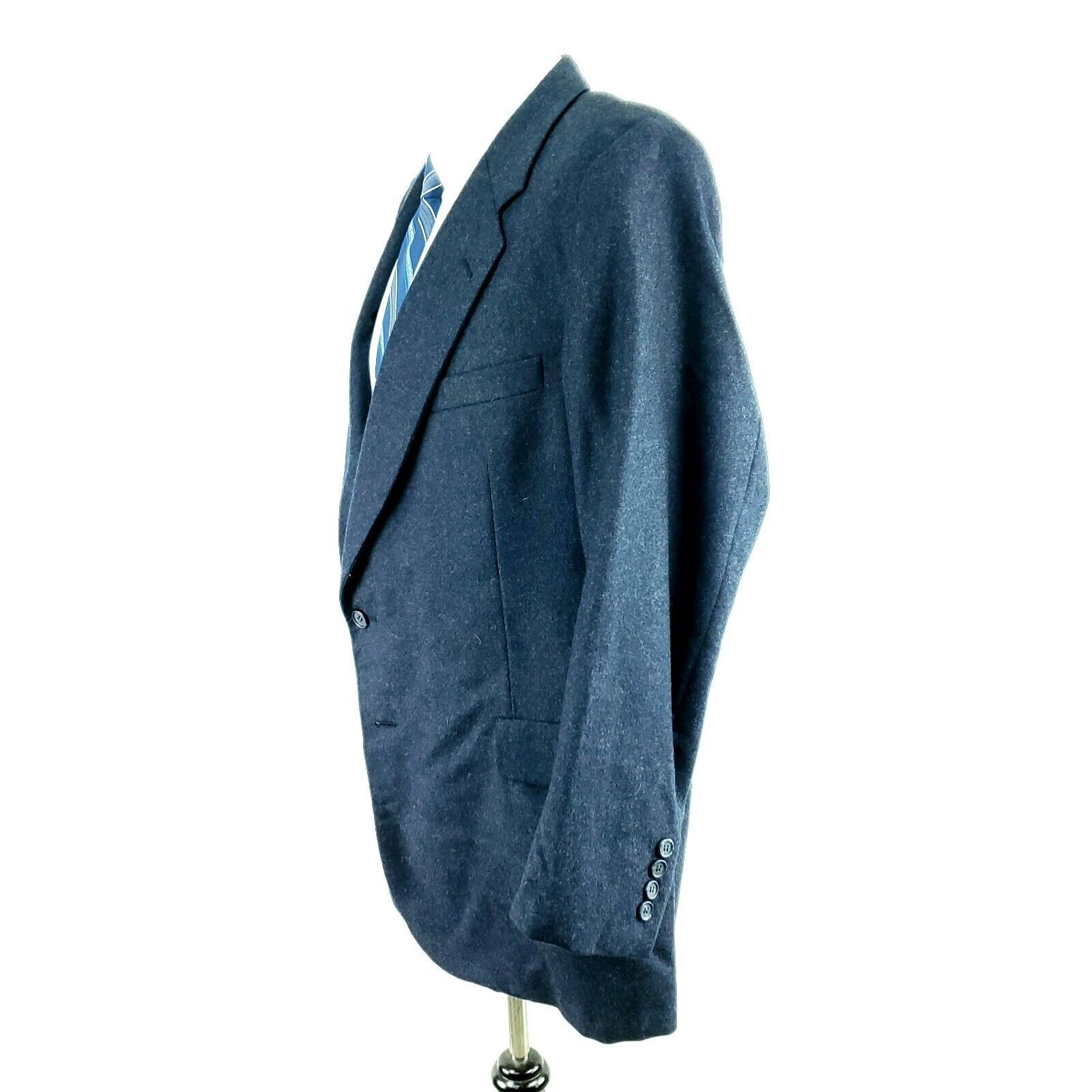 Hickey Freeman Hickey Freeman Boardroom 40R 2 Button Blue Heavy Wool Sport Size 40R - 5 Thumbnail